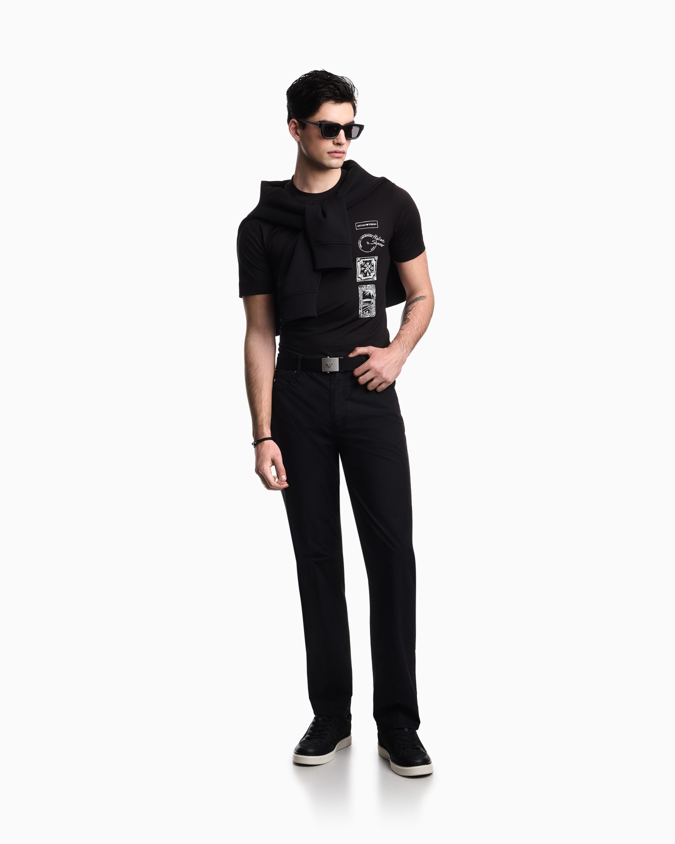 Five-pocket trousers in technical cotton Diapositiva 1