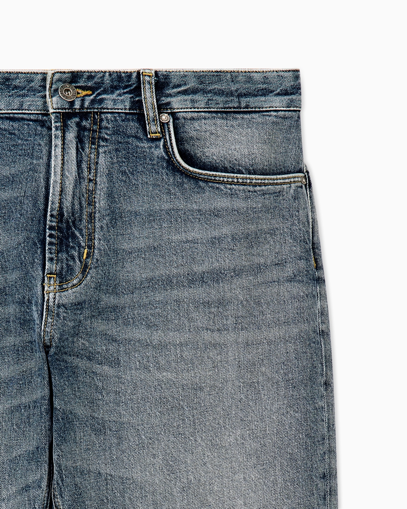 Five-pocket denim jeans regular fit with whiskering Slide 3
