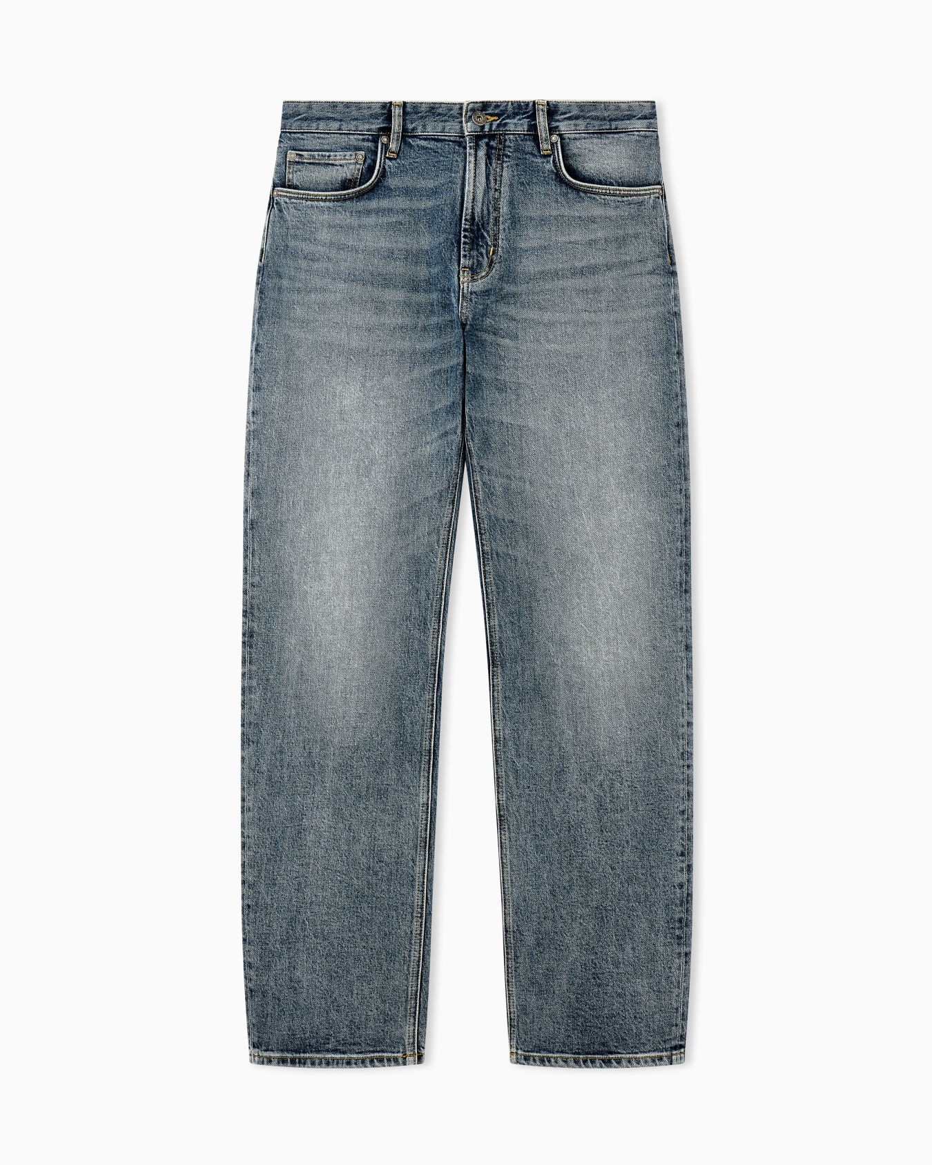 Five-pocket denim jeans regular fit with whiskering Slide 0