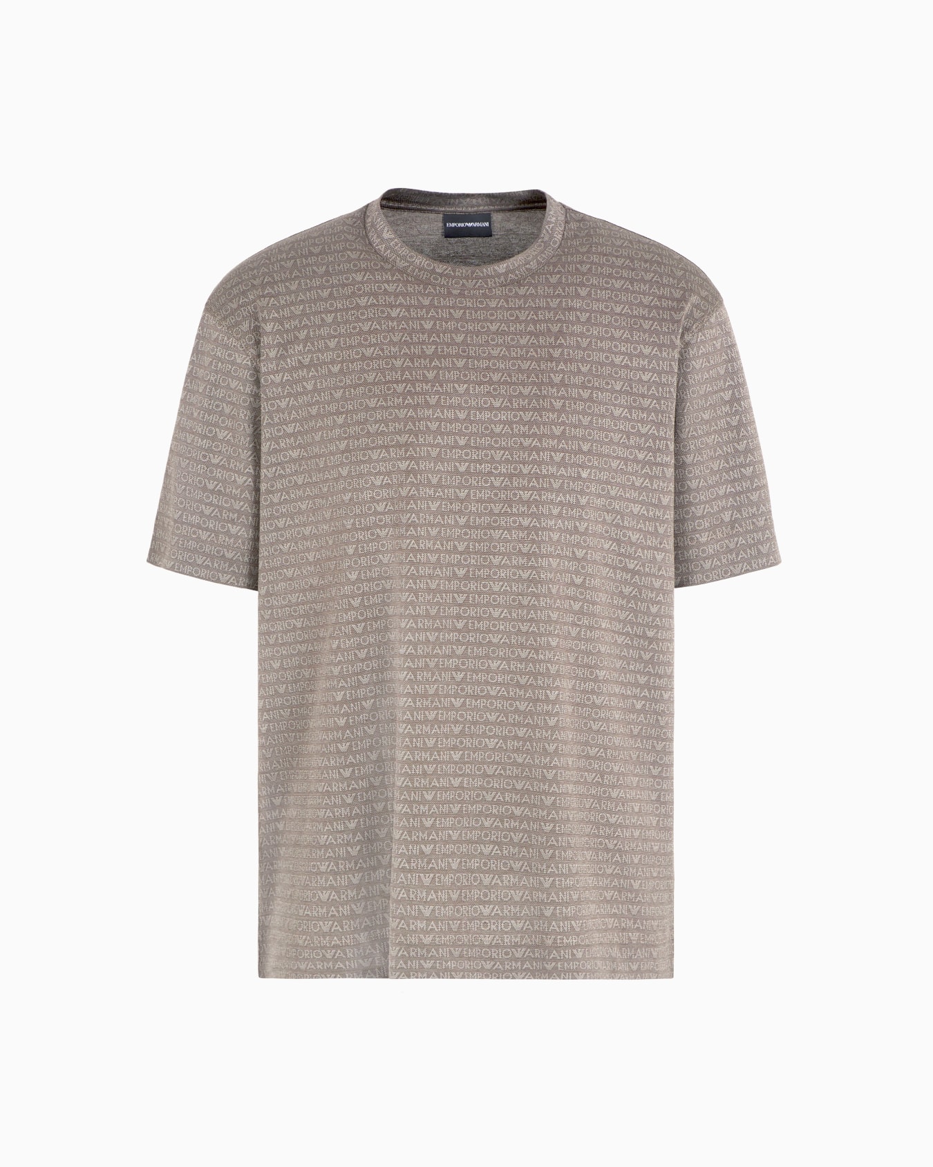 ASV Jersey T-shirt with all-over jacquard lettering Slide 0