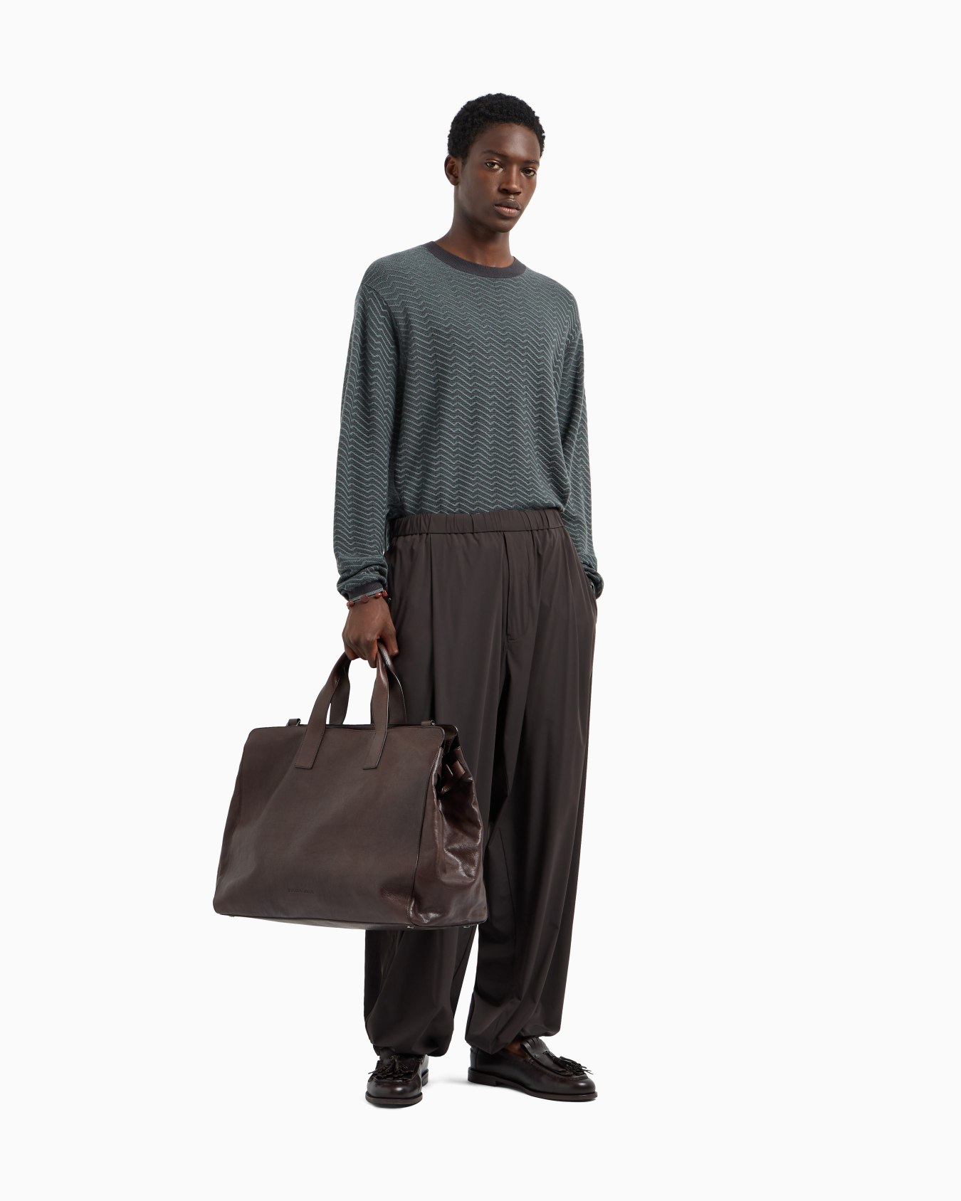 ASV wool and Lyocell-blend jumper in a patterned stitch Slide 1