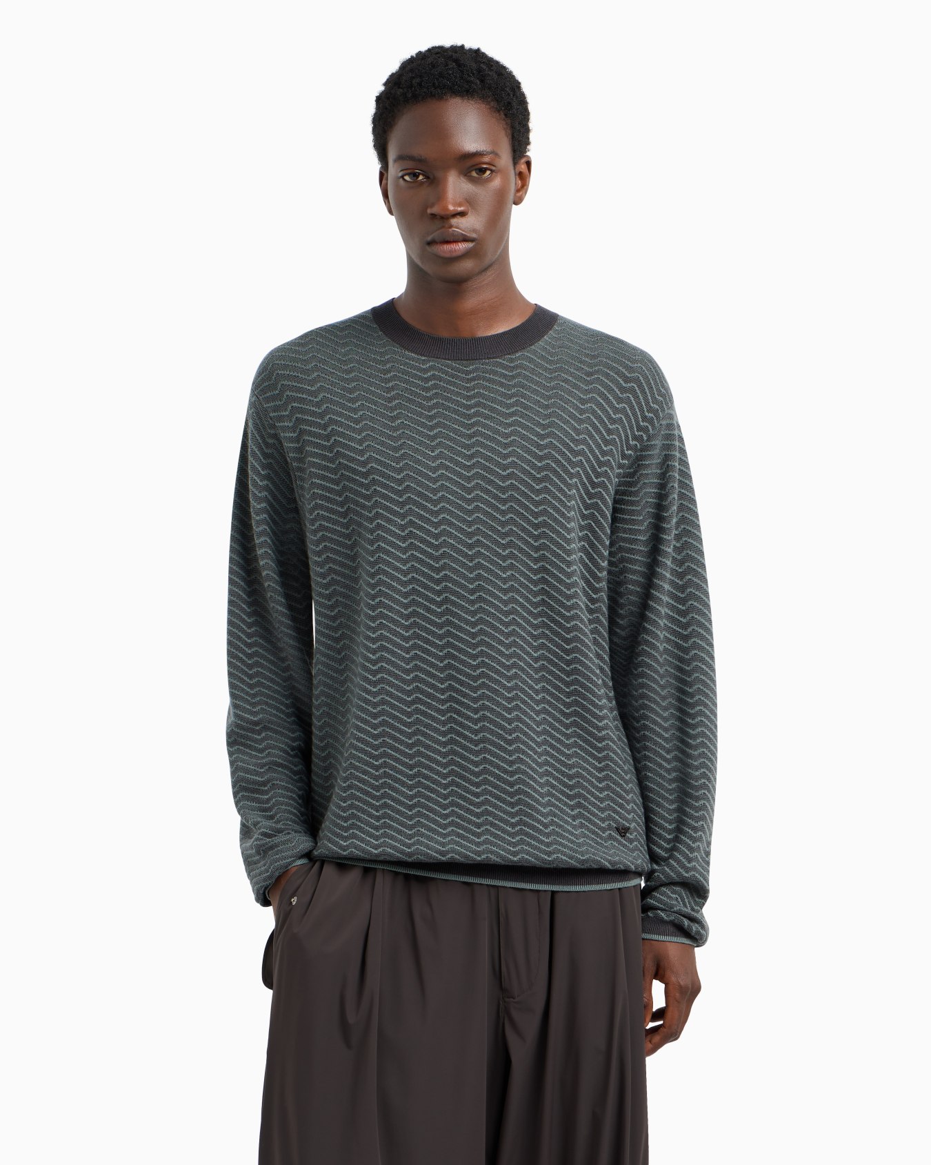 ASV wool and Lyocell-blend jumper in a patterned stitch Slide 3