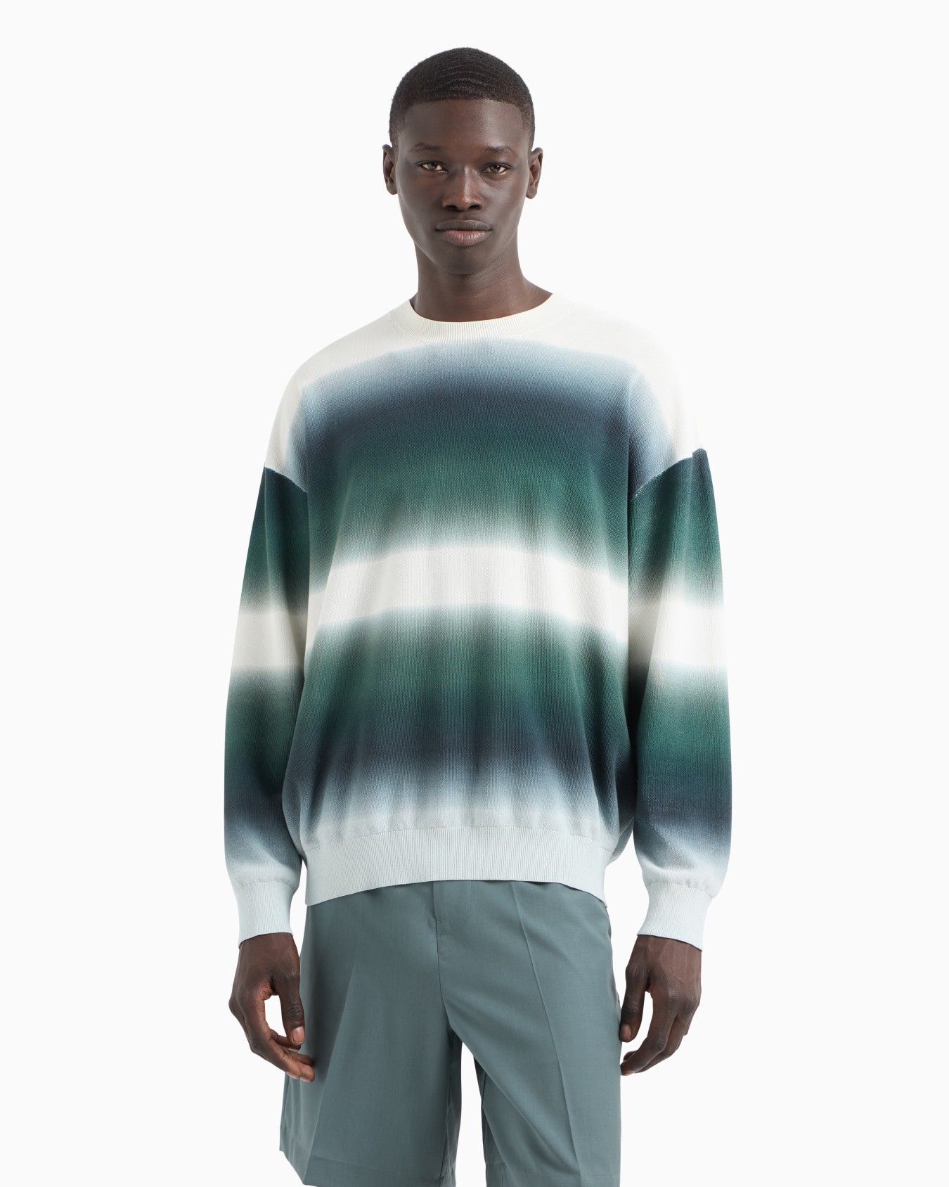 Pullover in Pikee-Struktur mit Digital-Print Folie 4