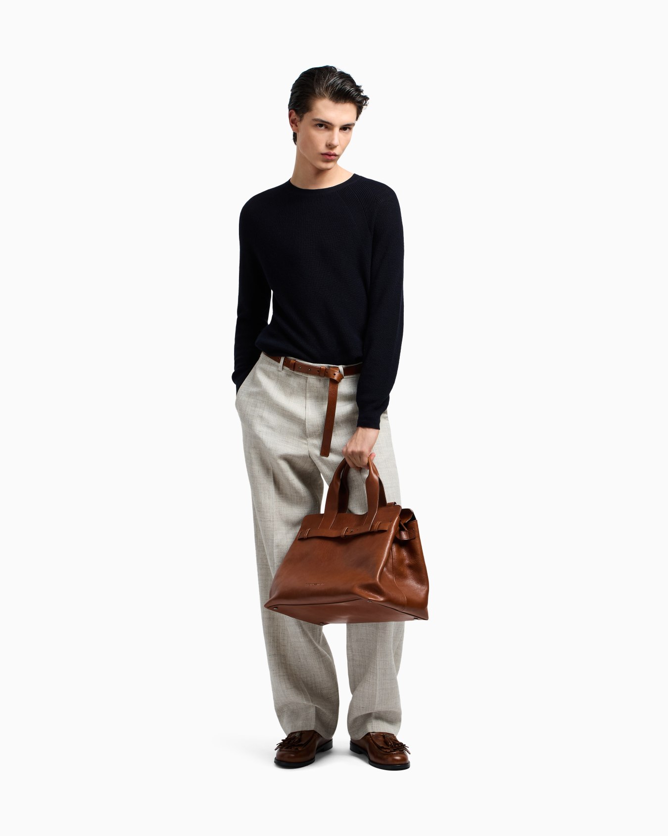Maglione con trama a mezza costa inglese Slide 2