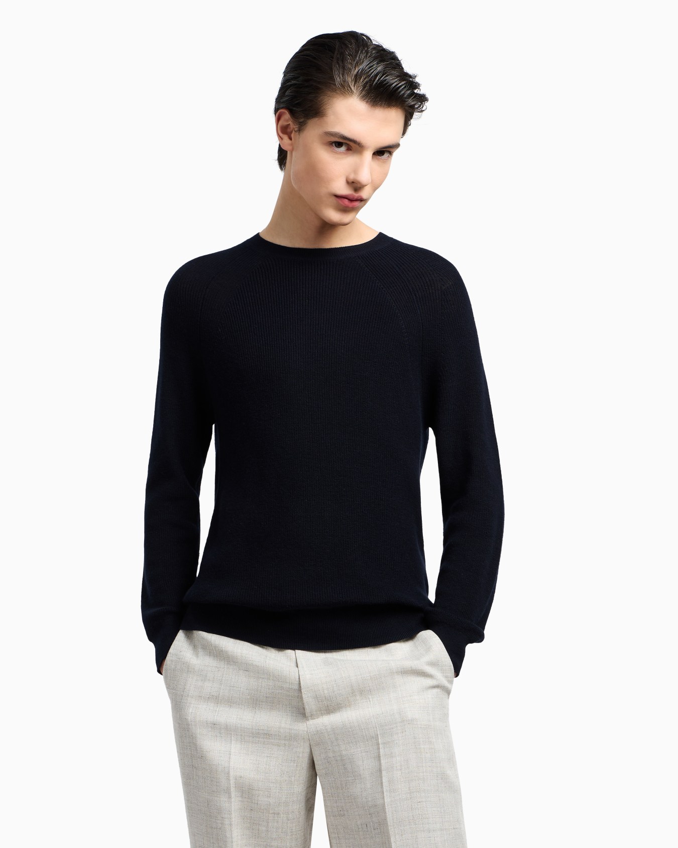 Maglione con trama a mezza costa inglese Slide 4