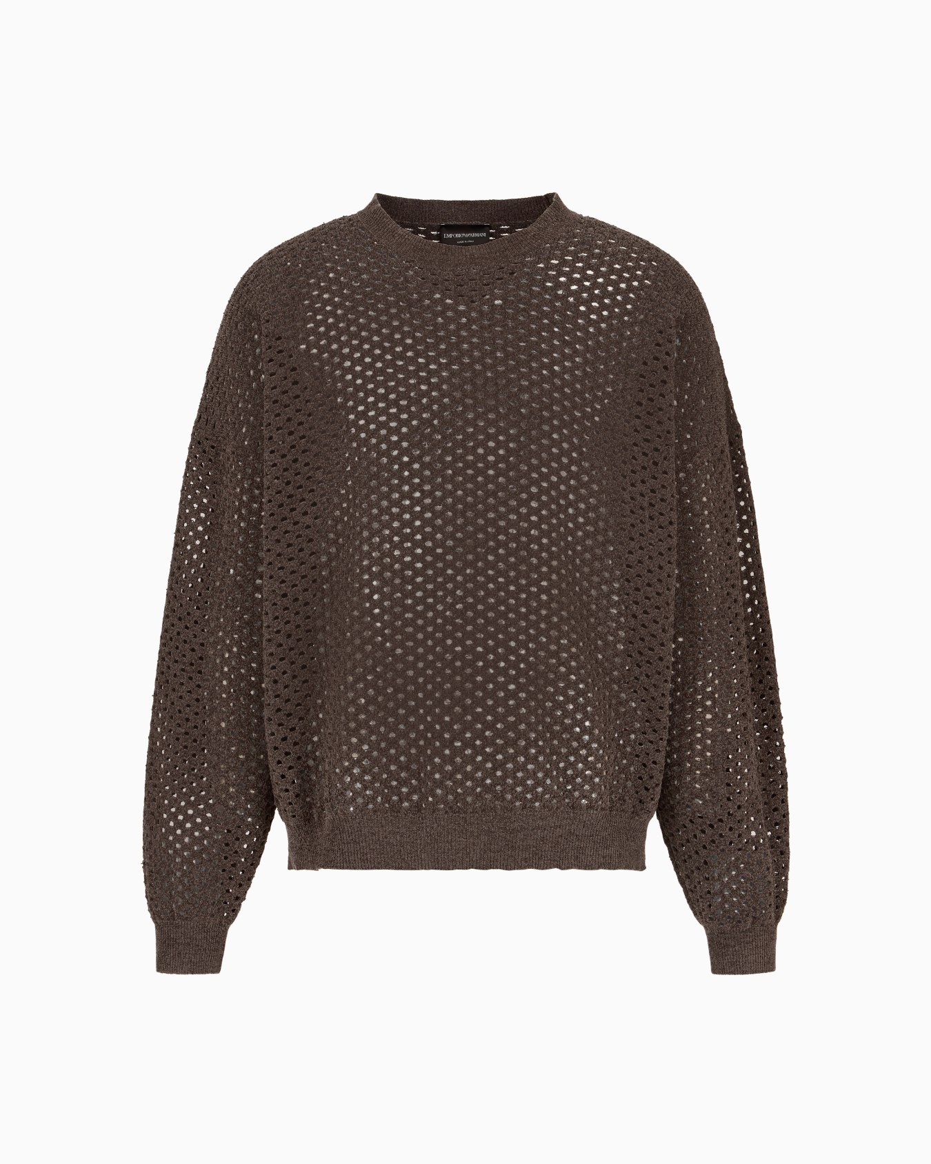 Jumper in a perforated, punch-stitch chenille Slide 0