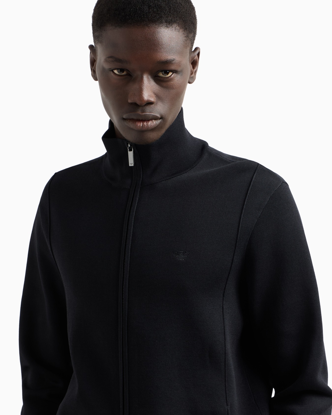 Cardigan full zip in maglia unita Slide 4