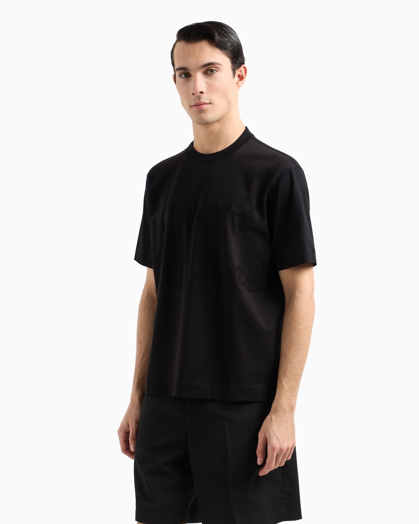 ASV Jersey T-shirt with jacquard logo Slide 3