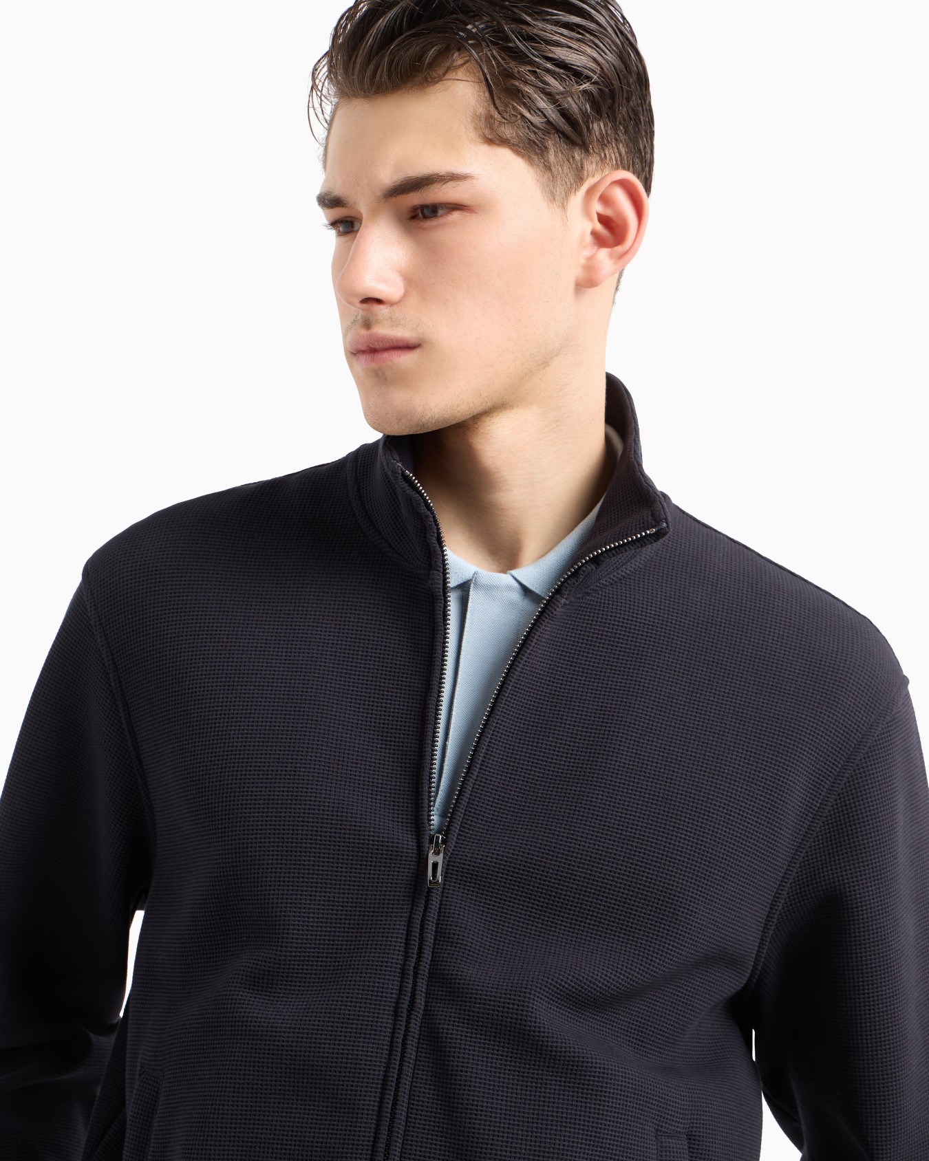 ASV Travel Essentials full-zip sweatshirt in waffle jersey Slide 5