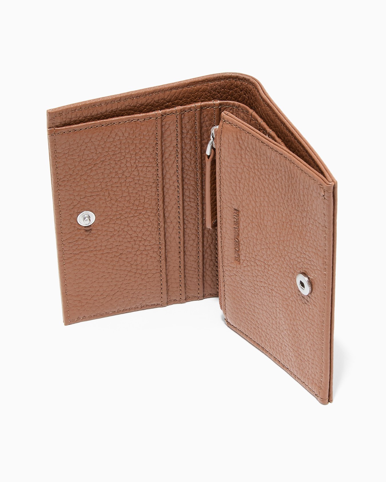 Cartera compacta de piel abatanada Diapositiva 3