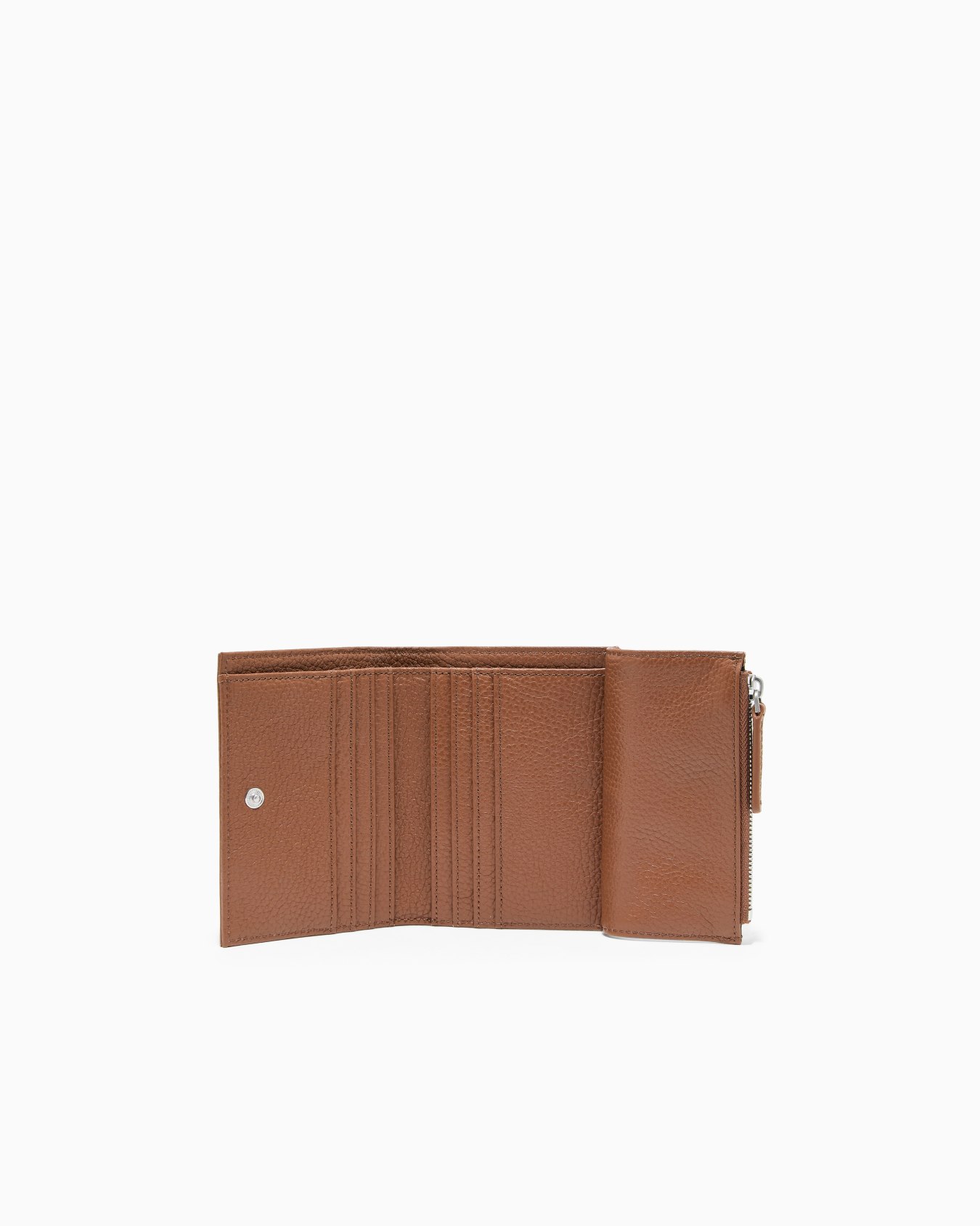 Cartera compacta de piel abatanada Diapositiva 2