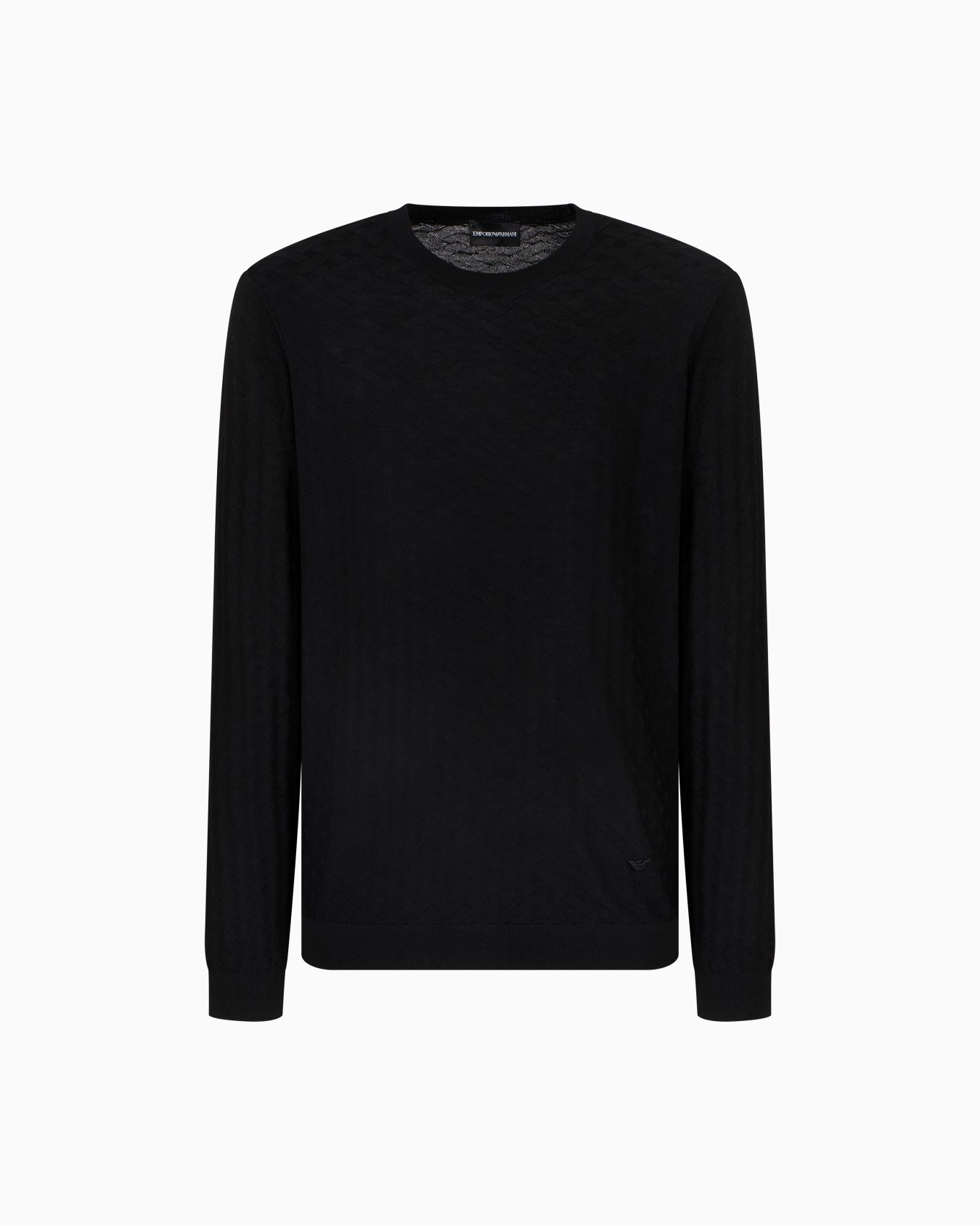 US Exclusive woven-effect virgin-wool jumper Diapositiva 0