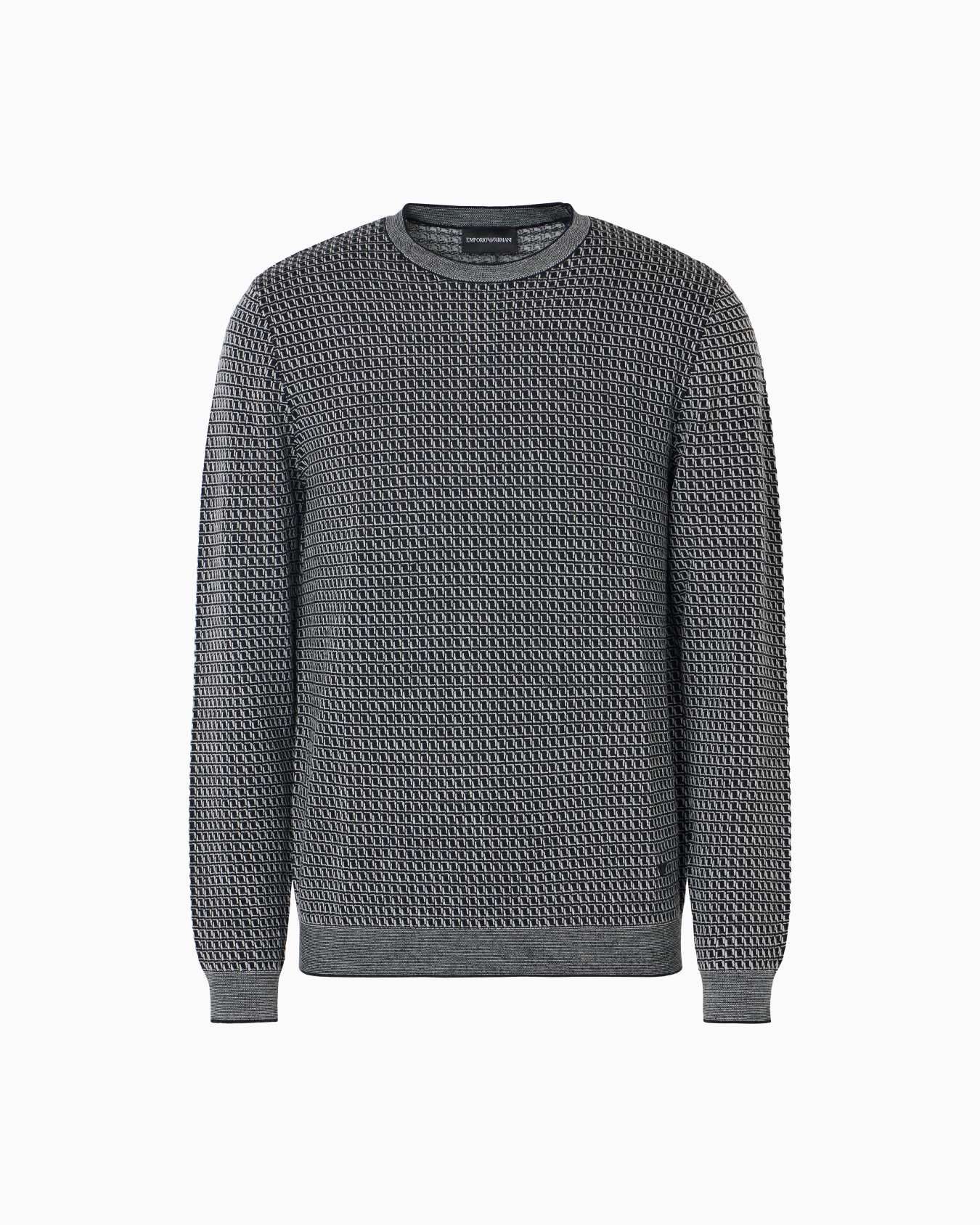 US Exclusive op-art motif virgin-wool jumper Diapositiva 0