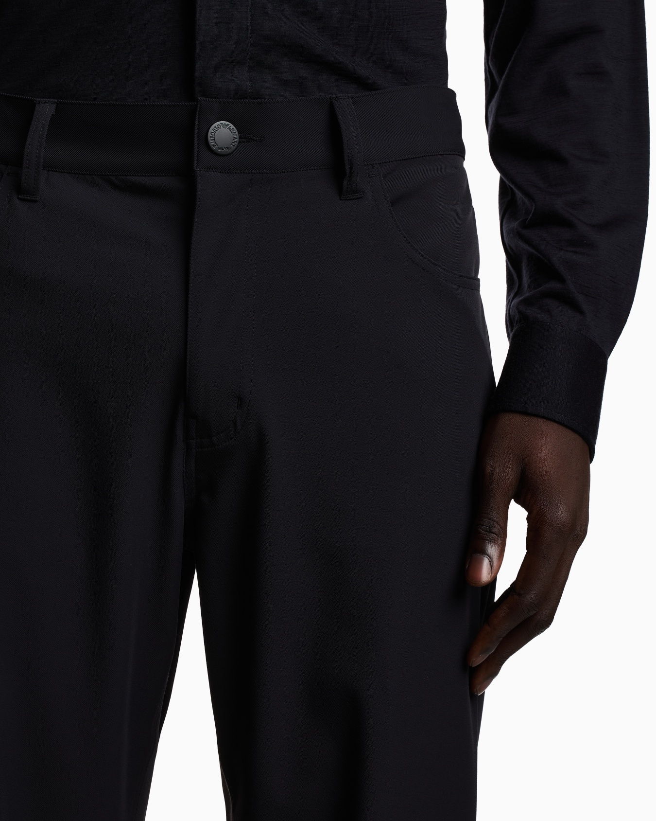 J05 regular-fit, stretch-nylon twill trousers Slide 4