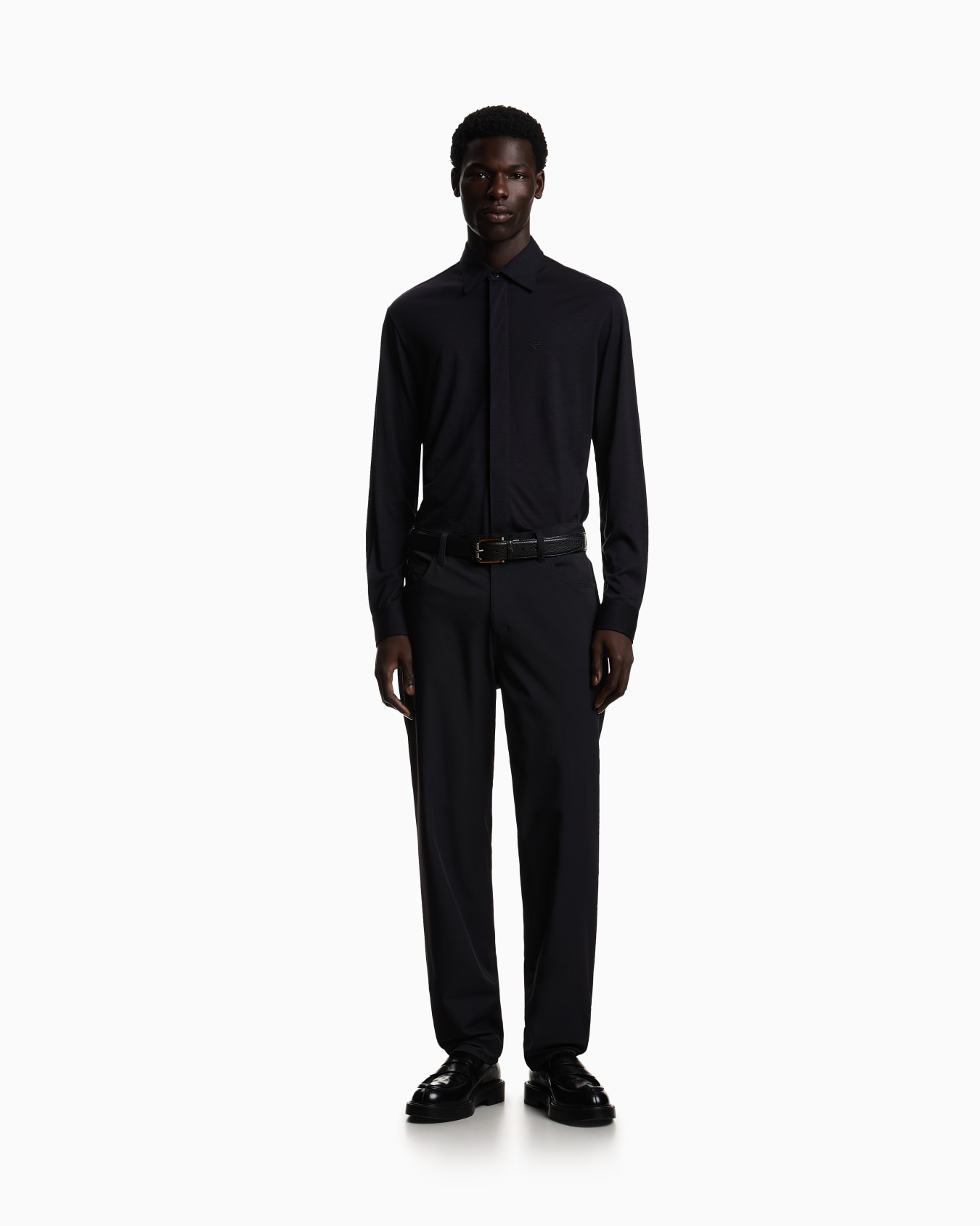 J05 regular-fit, stretch-nylon twill trousers Slide 1