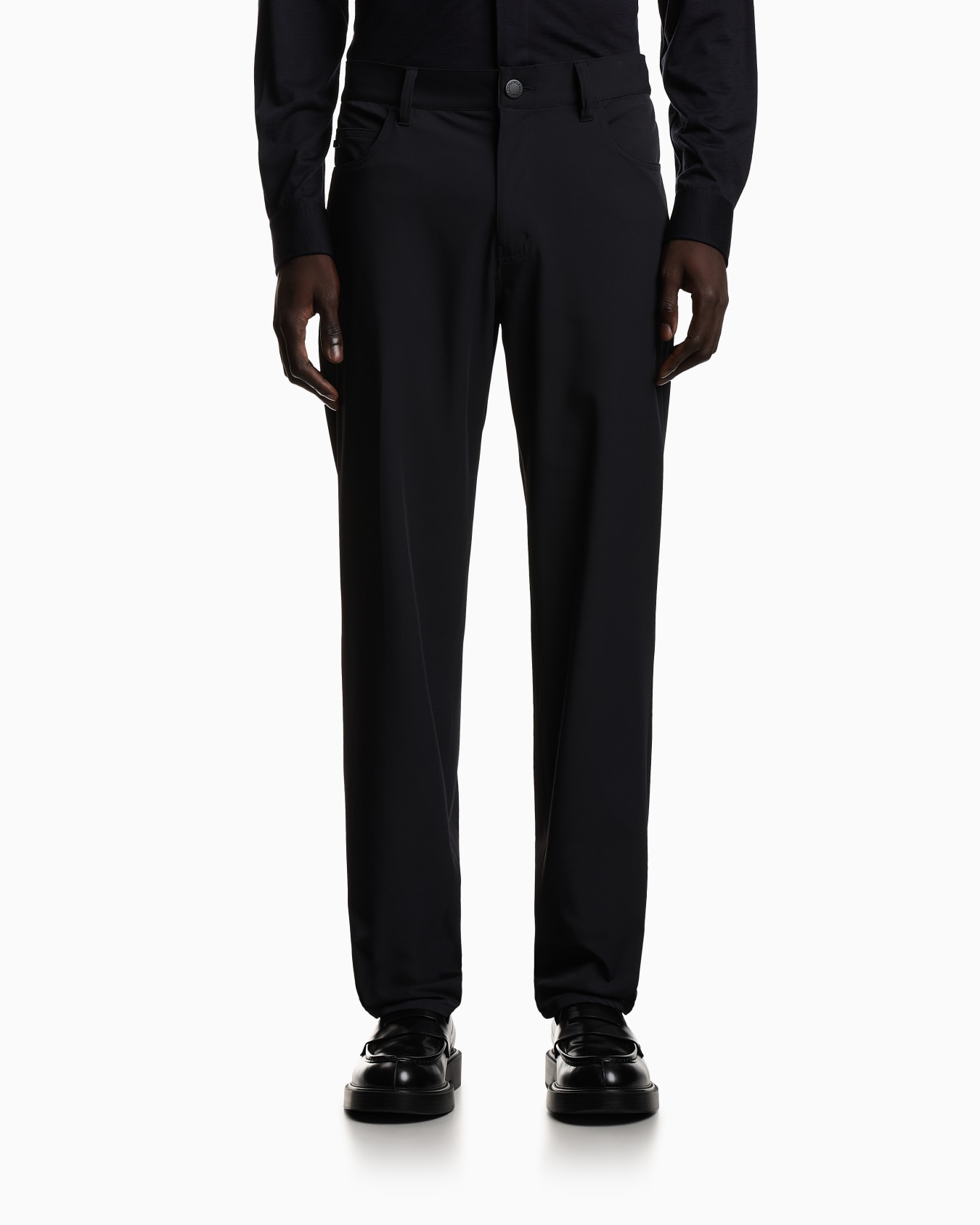 J05 regular-fit, stretch-nylon twill trousers Slide 3