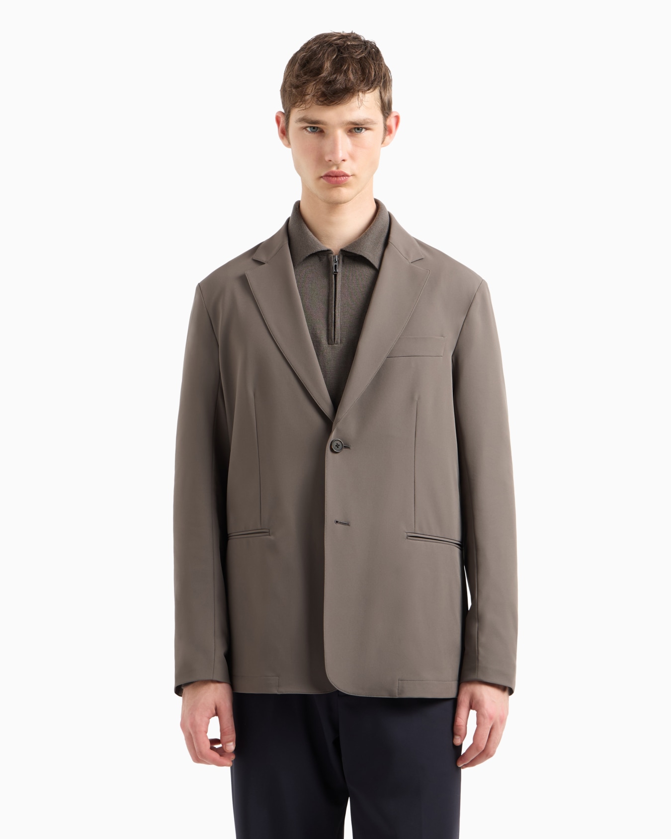 Einreihiger Travel Essential Blazer aus Stretch-Nylon Folie 4