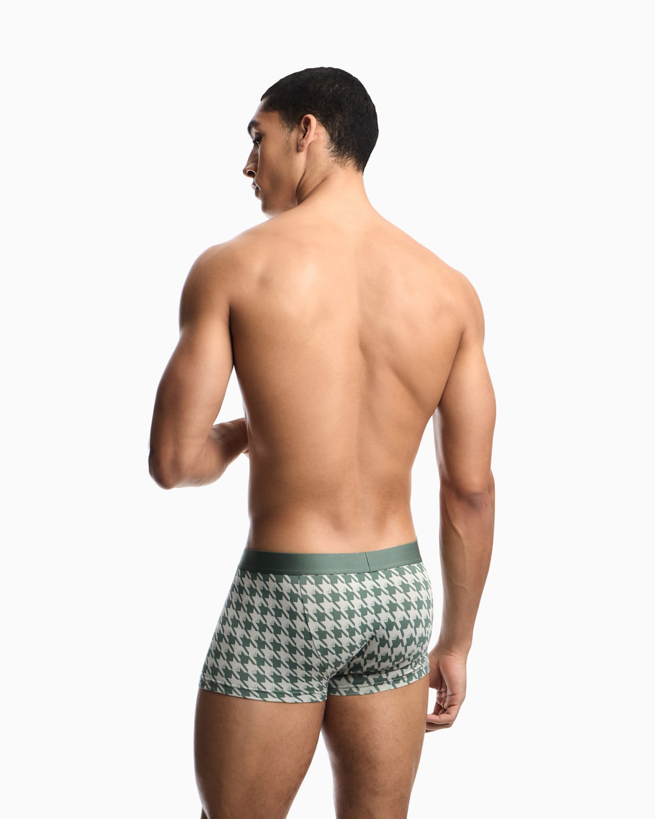 Lot de deux boxers en jersey de coton à motif pied-de-poule Diapositive 2