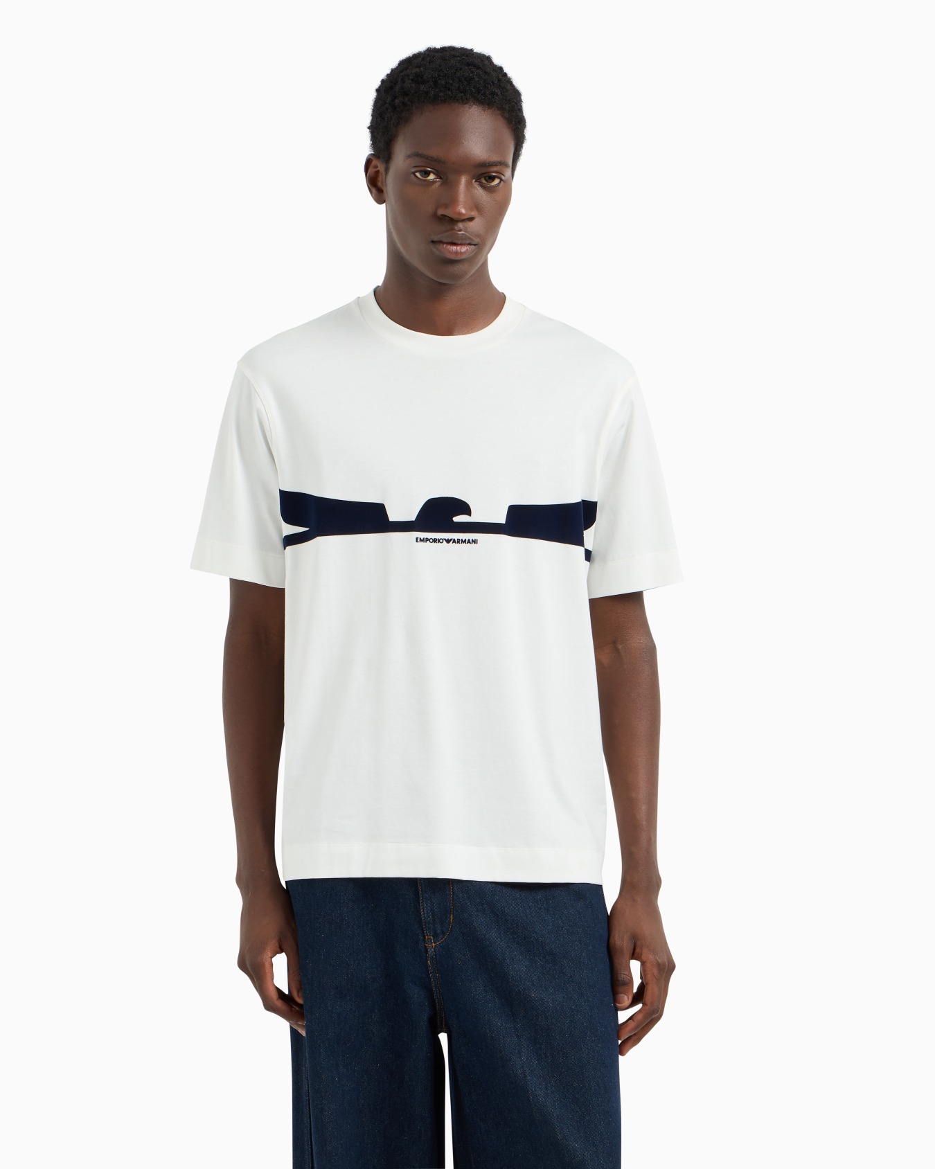 ASV Jersey T-shirt with contoured eagle flocked print Slide 3