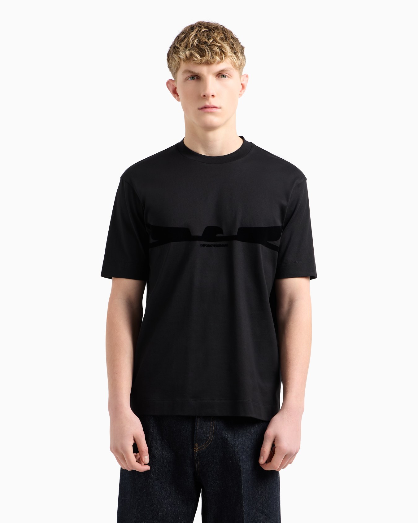 ASV Jersey T-shirt with contoured eagle flocked print Slide 4