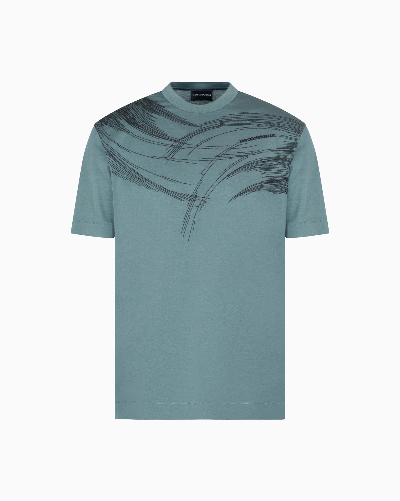 Camiseta en punto de mezcla de lyocell con bordado cosido ASV Diapositiva 0