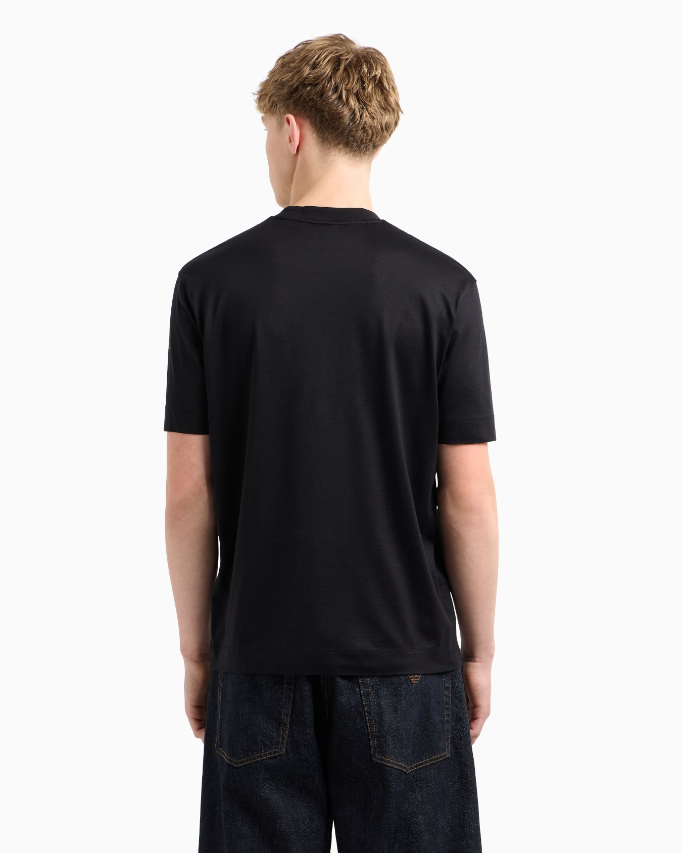 Camiseta en punto de mezcla de lyocell con bordado cosido ASV Diapositiva 3