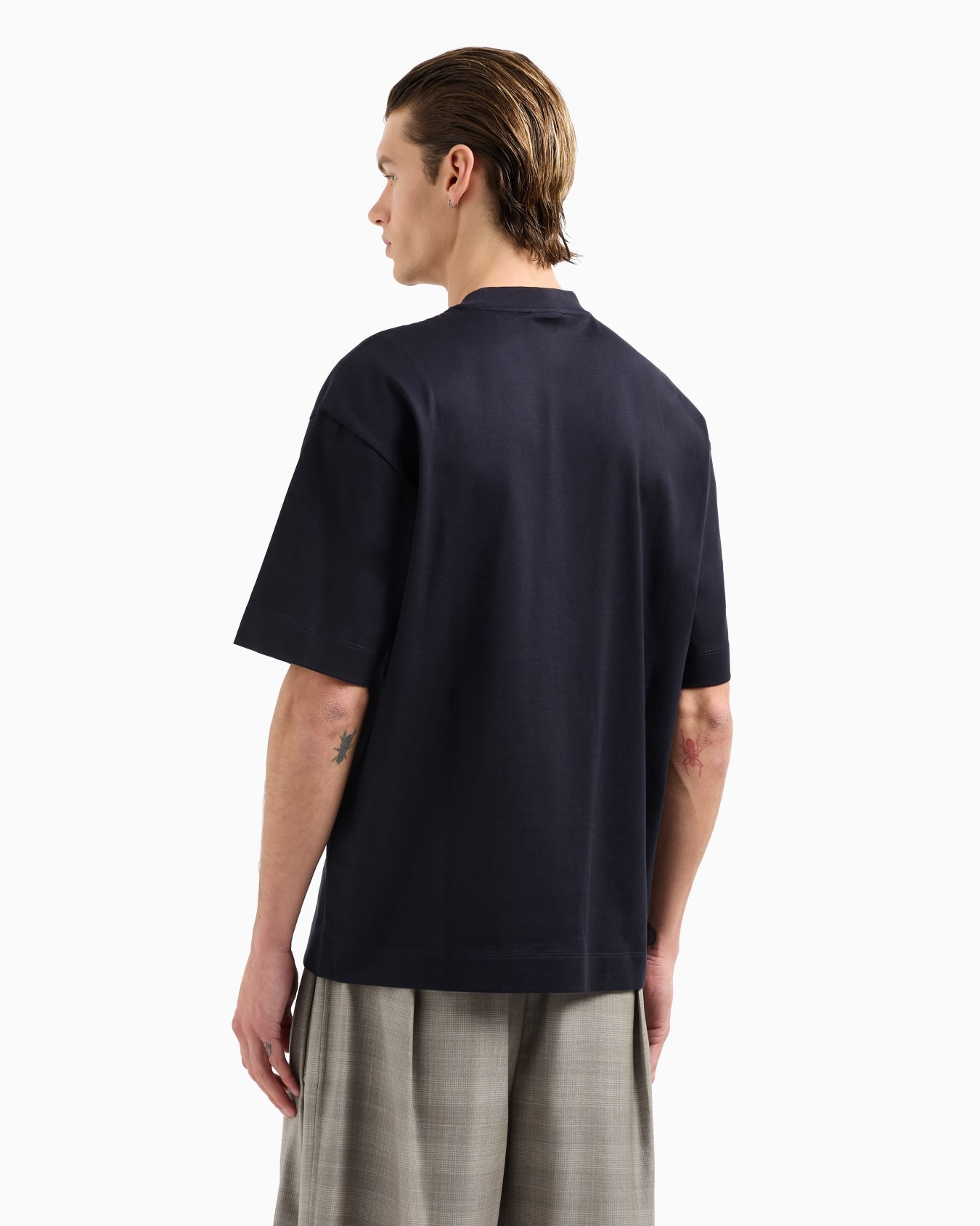ASV Oversized jersey T-shirt with gradient-effect stripe embroidery Slide 2
