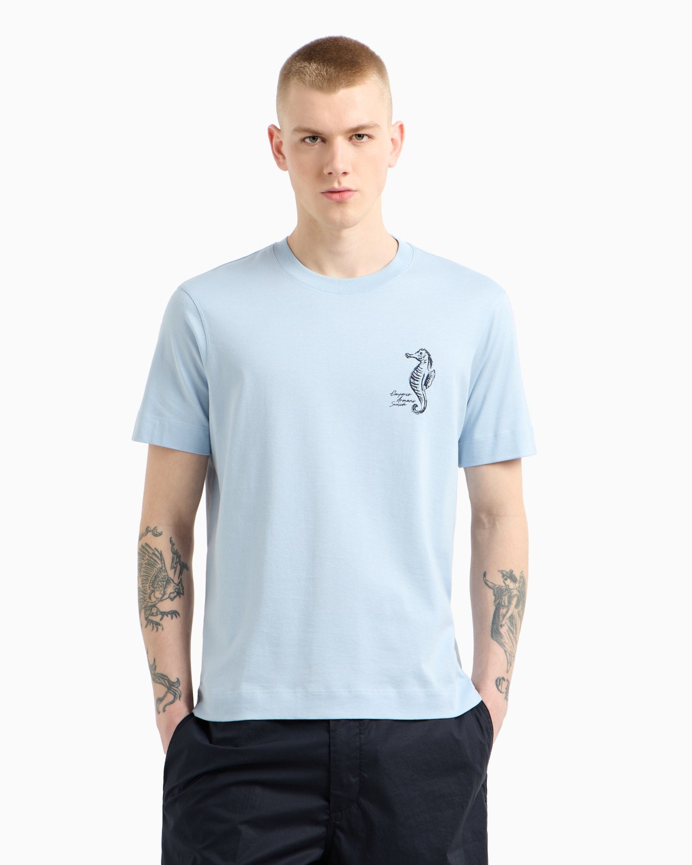 ASV Milleraies jersey T-shirt with Seaside sea-horse embroidery Slide 3