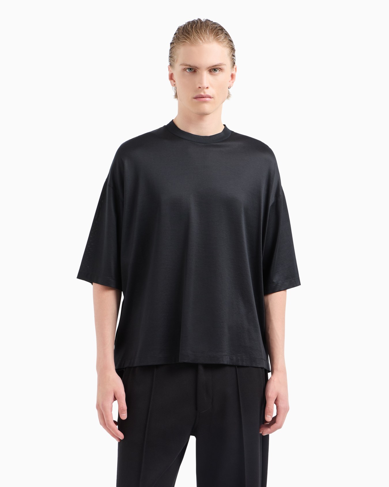 ASV Lyocell-blend jersey oversized T-shirt with micro tag Slide 4