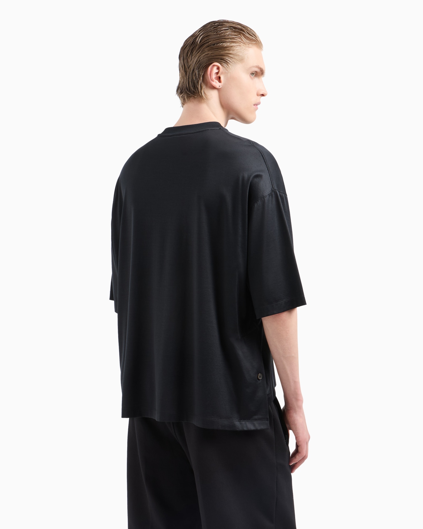 ASV Lyocell-blend jersey oversized T-shirt with micro tag Slide 3