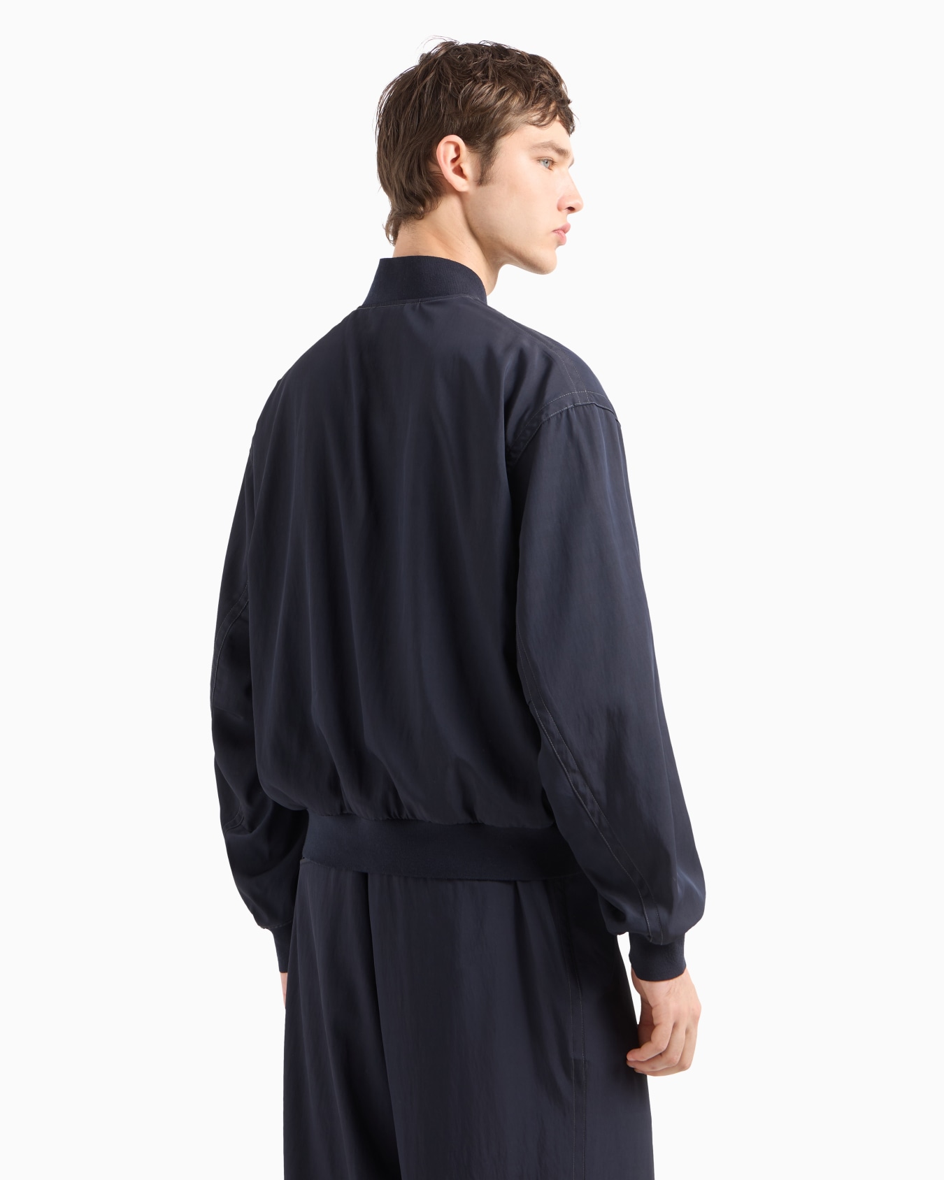 Viscose-nylon blouson with bomber-jacket collar Slide 3