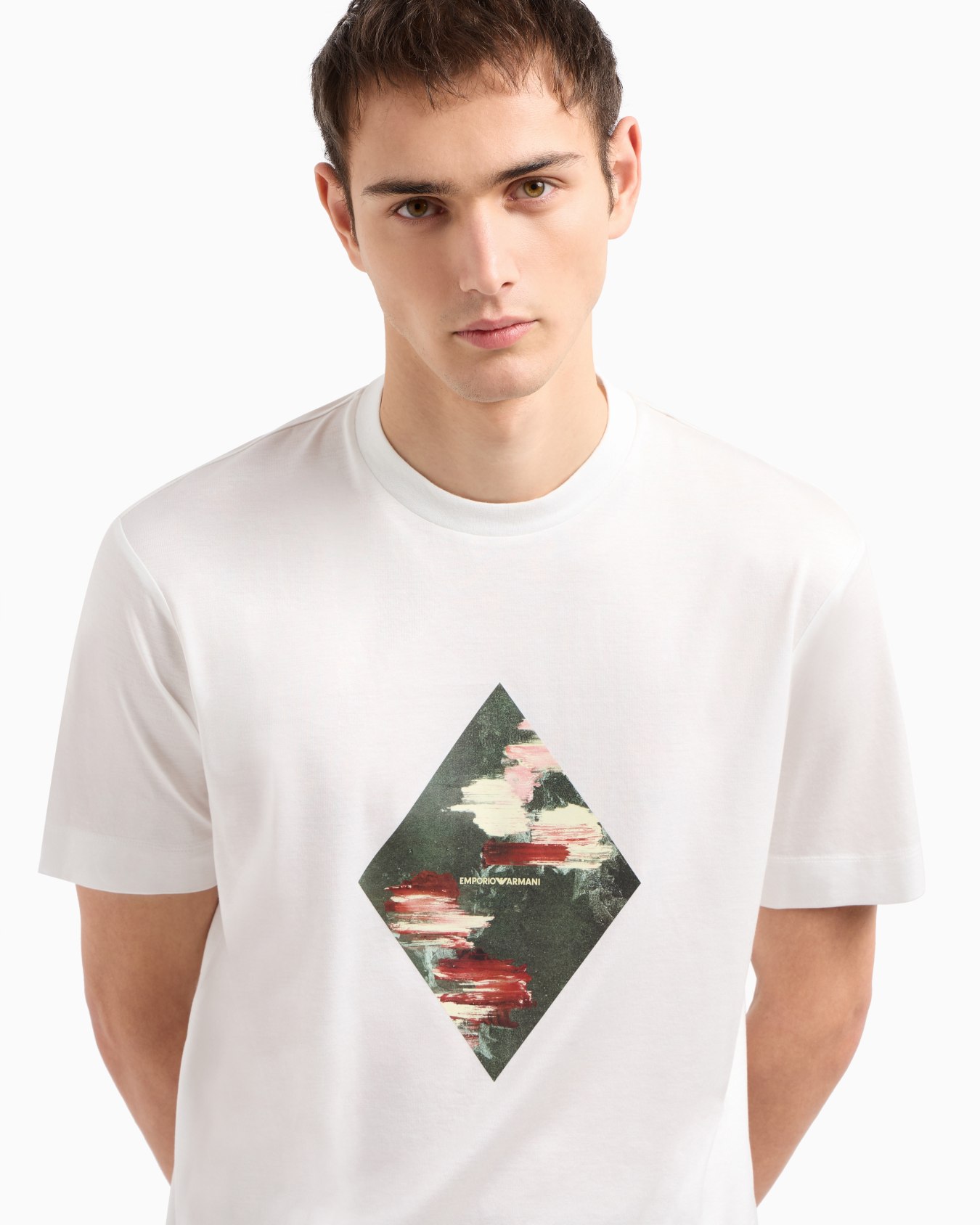 T-shirt en jersey mélange lyocell avec imprimé abstrait ASV Diapositive 4