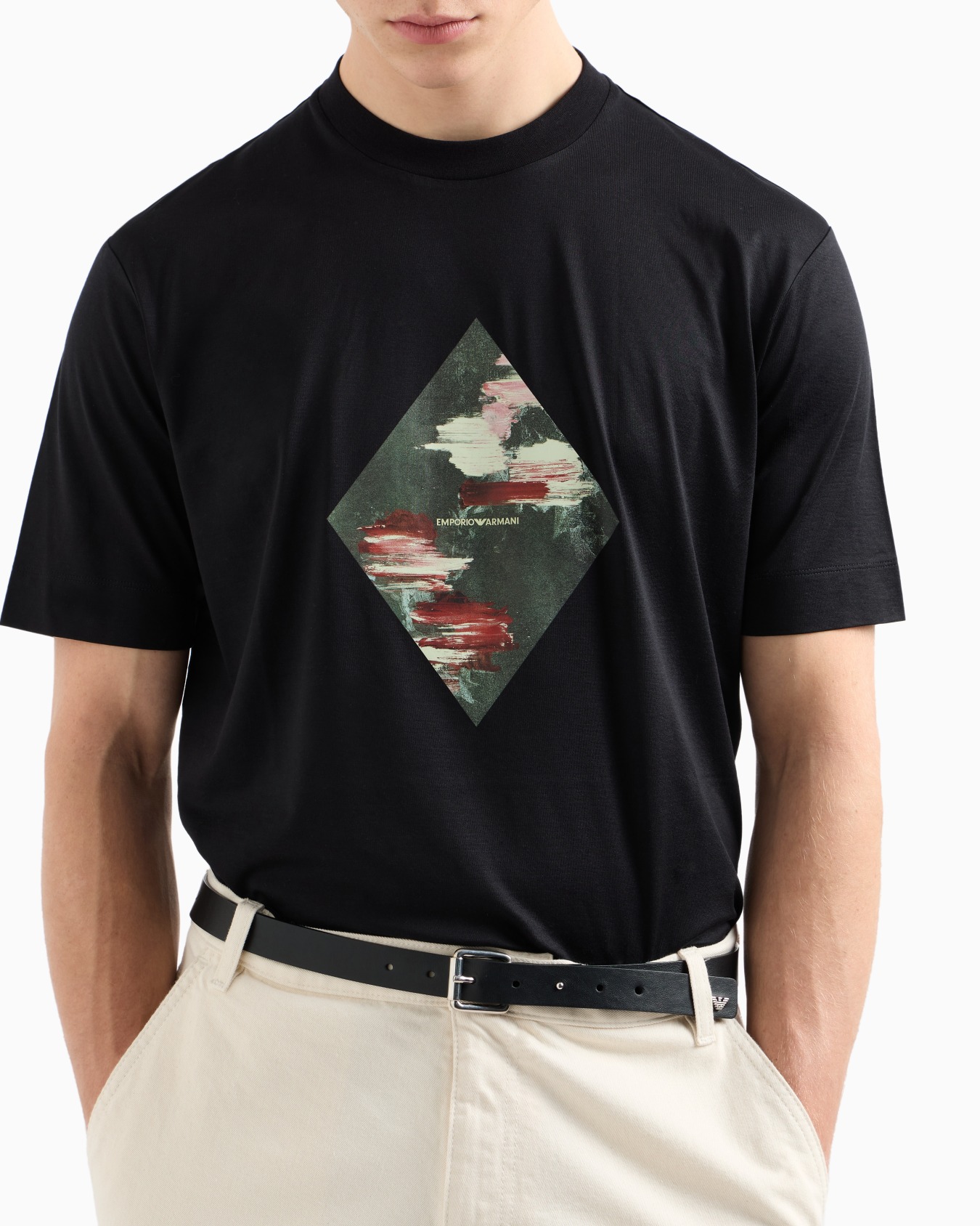 ASV Lyocell-blend jersey T-shirt with abstract print Slide 5