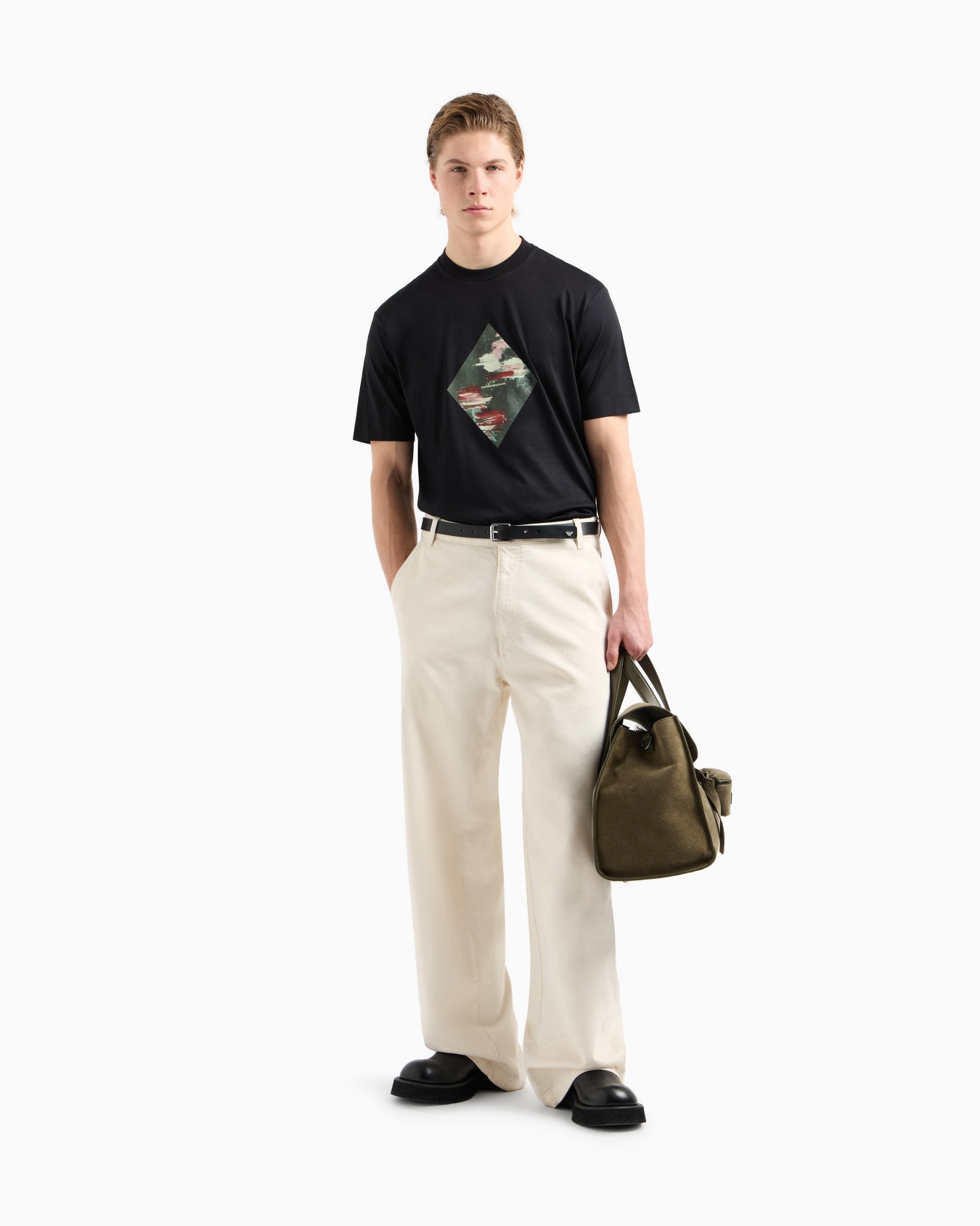 ASV Lyocell-blend jersey T-shirt with abstract print Slide 2