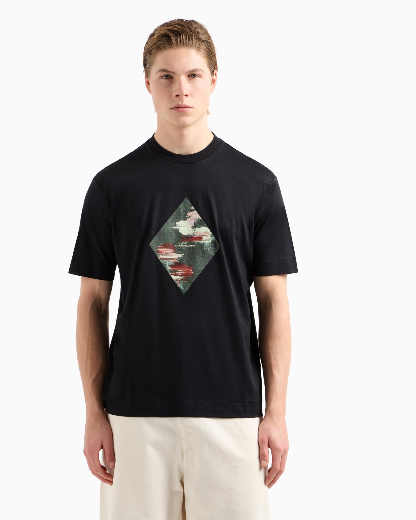 ASV Lyocell-blend jersey T-shirt with abstract print Slide 4