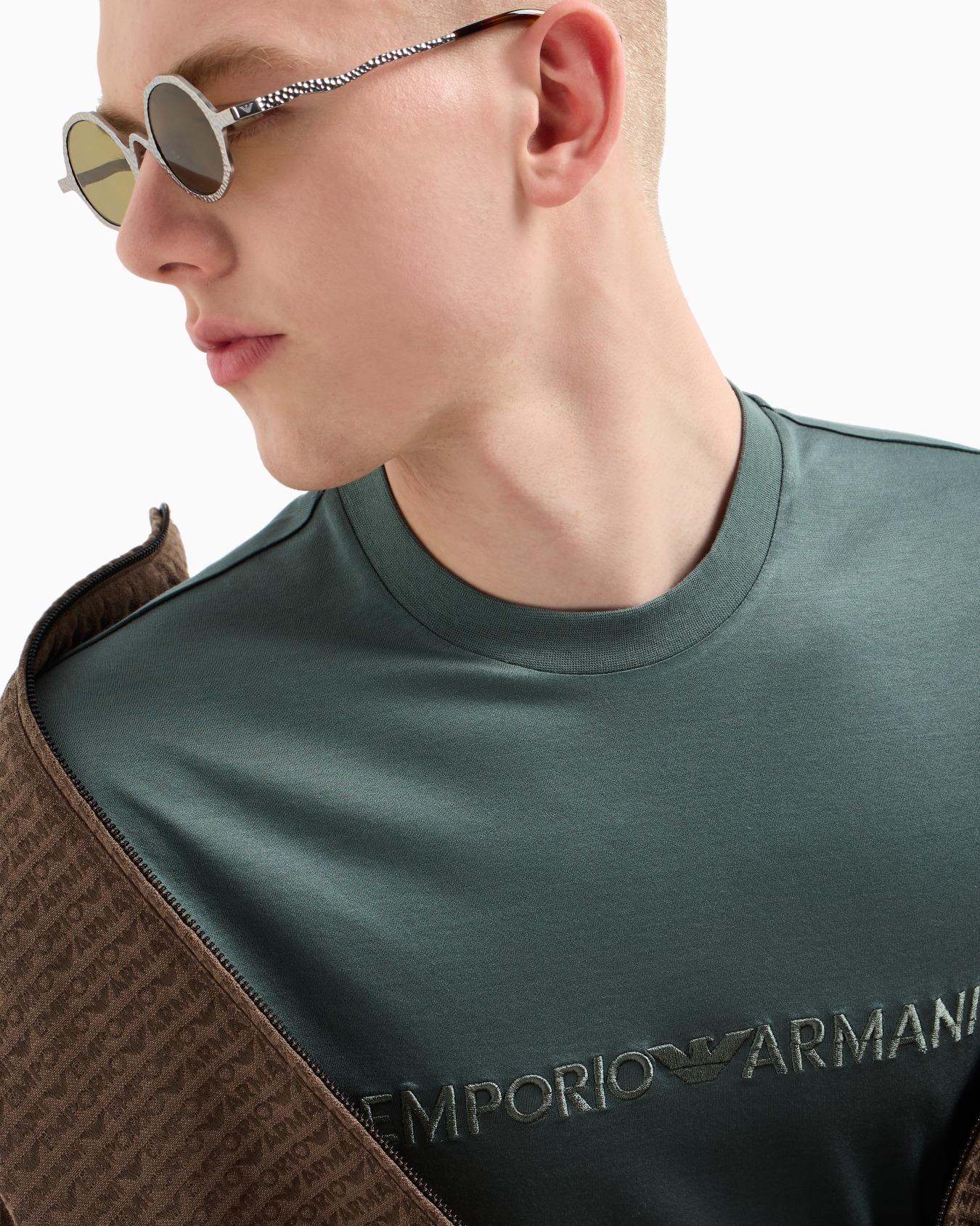 ASV jersey-Lyocell blend T-shirt with Emporio Armani embroidery Slide 4
