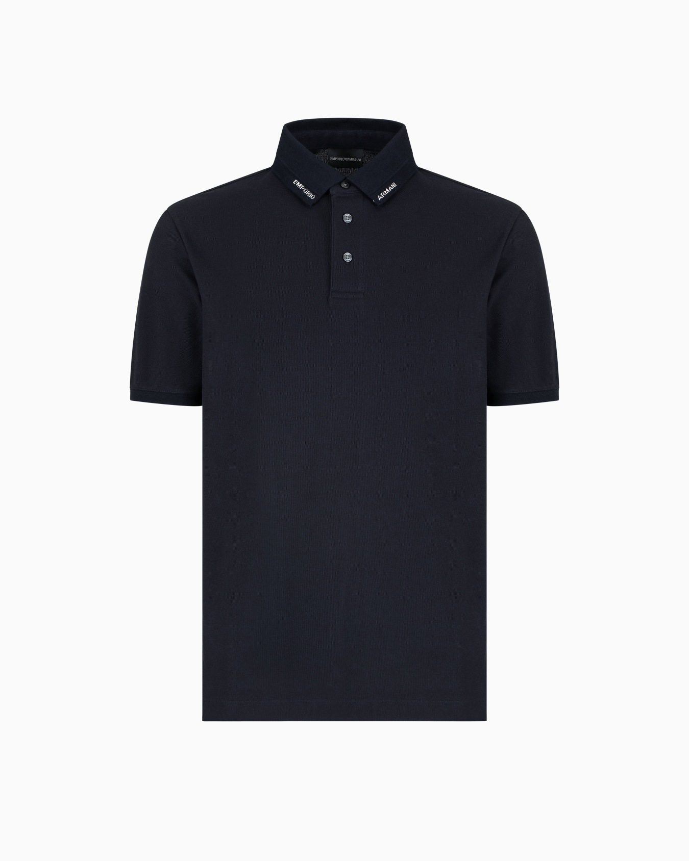 Jersey polo shirt with logo collar Slide 0