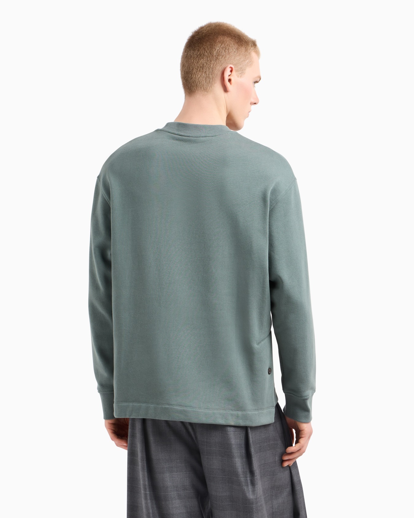 ASV French terry jersey sweatshirt with print and floral embroidery Slide 2