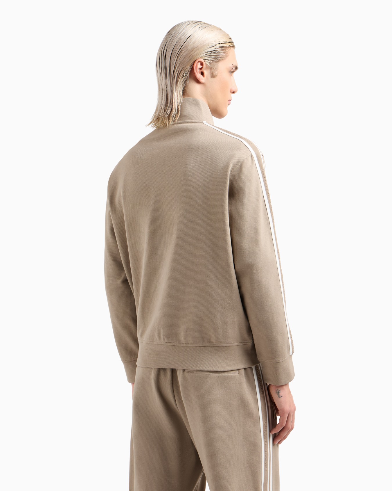 ASV Full-zip sweatshirt in jersey with logo bands Slide 2