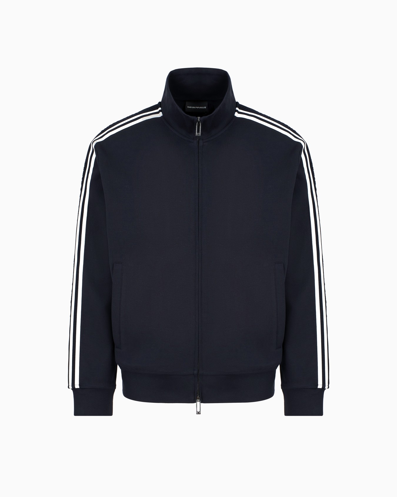 ASV Full-zip sweatshirt in jersey with logo bands Slide 0