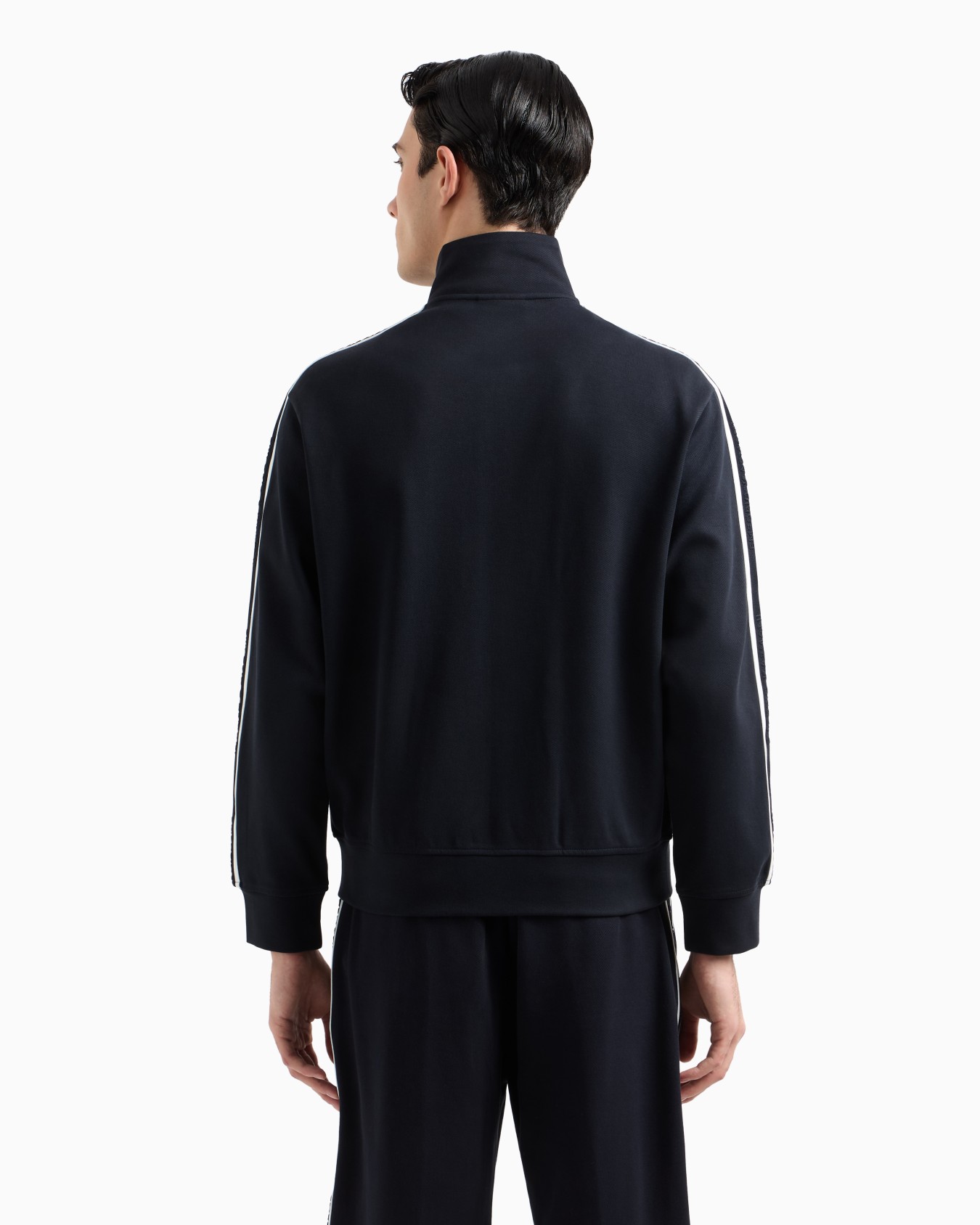 ASV Full-zip sweatshirt in jersey with logo bands Slide 2