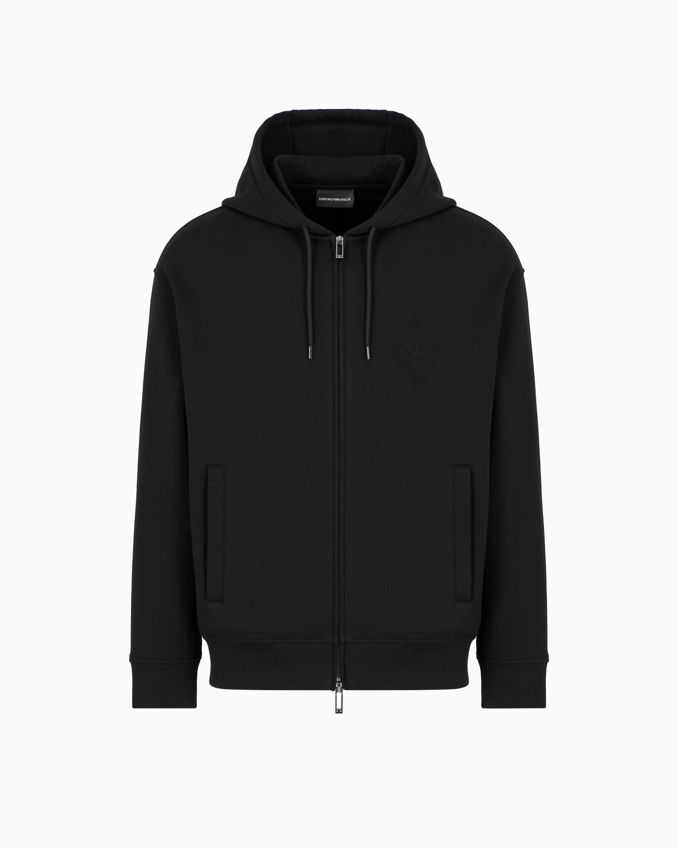 ASV Double-jersey hooded sweatshirt with zip and embossed eagle logo Slide 0