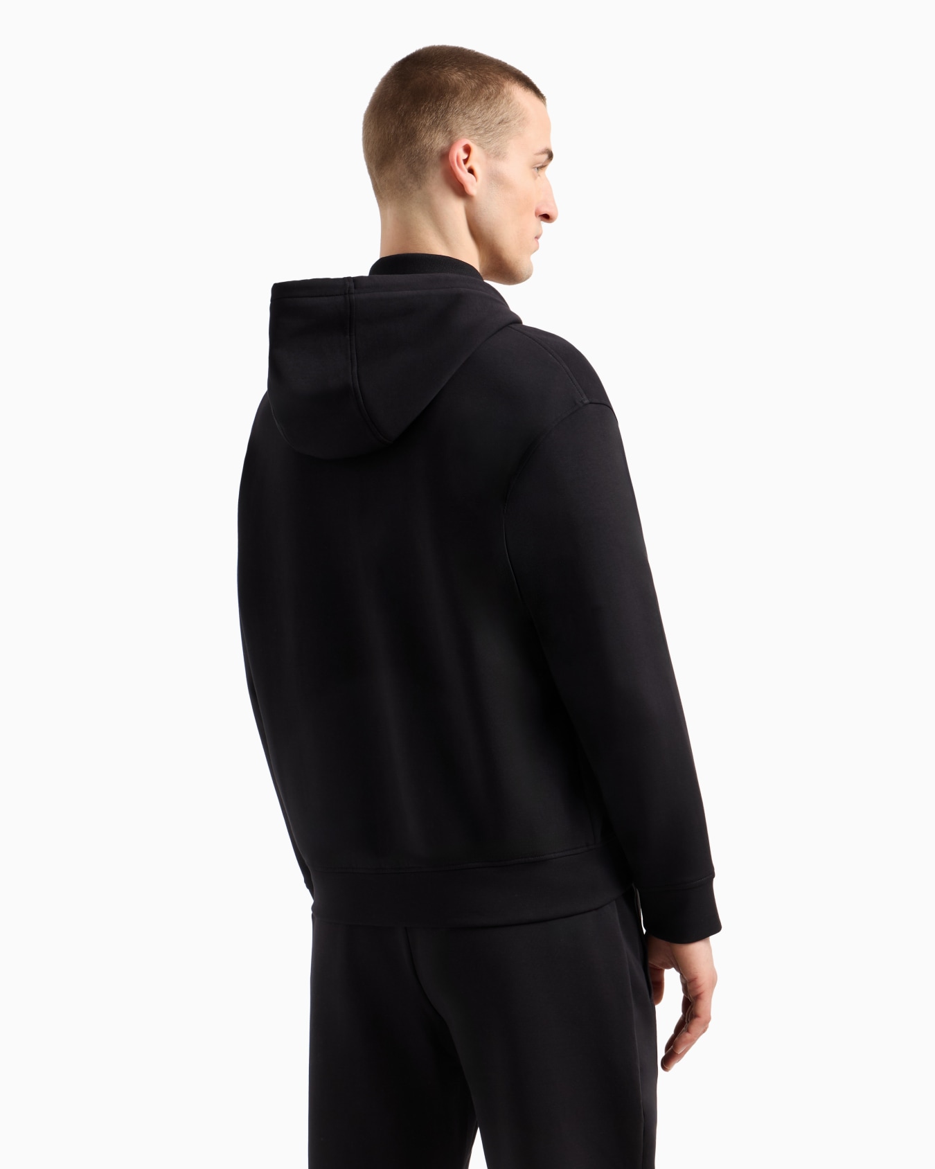 ASV Double-jersey hooded sweatshirt with zip and embossed eagle logo Slide 2