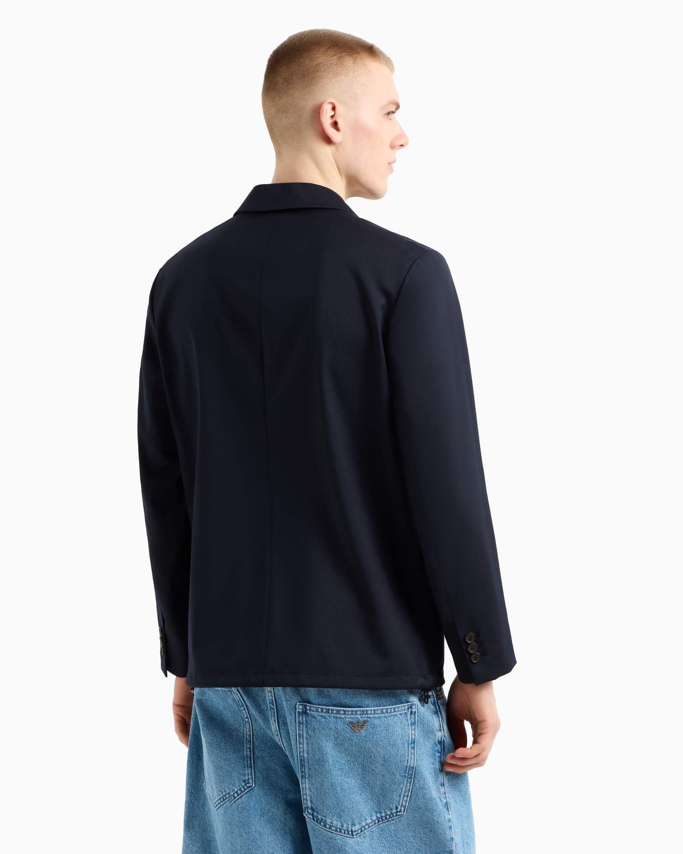 Single-breasted jacket in a lightweight virgin-wool blend twill Slide 2