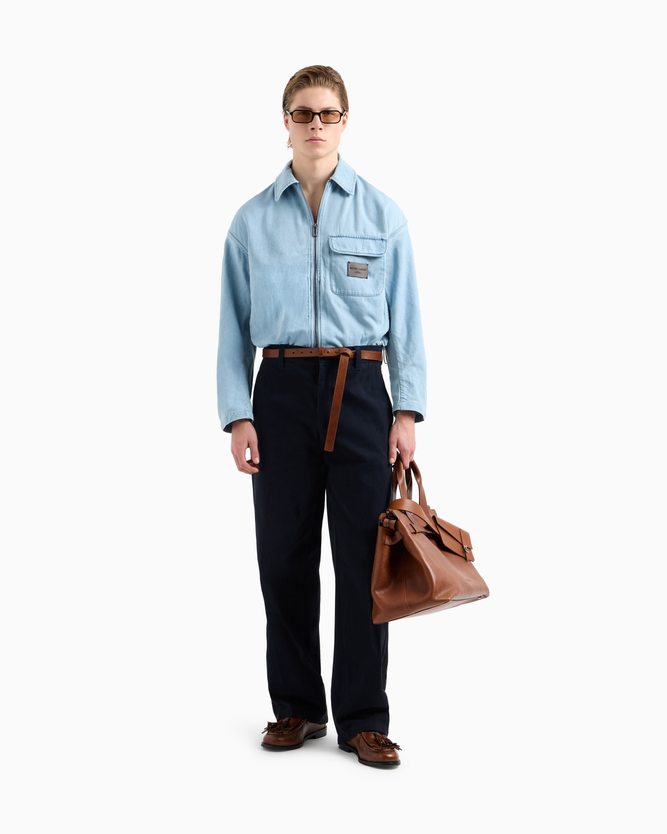 Soft touch Lyocell-blend denim blouson Slide 2