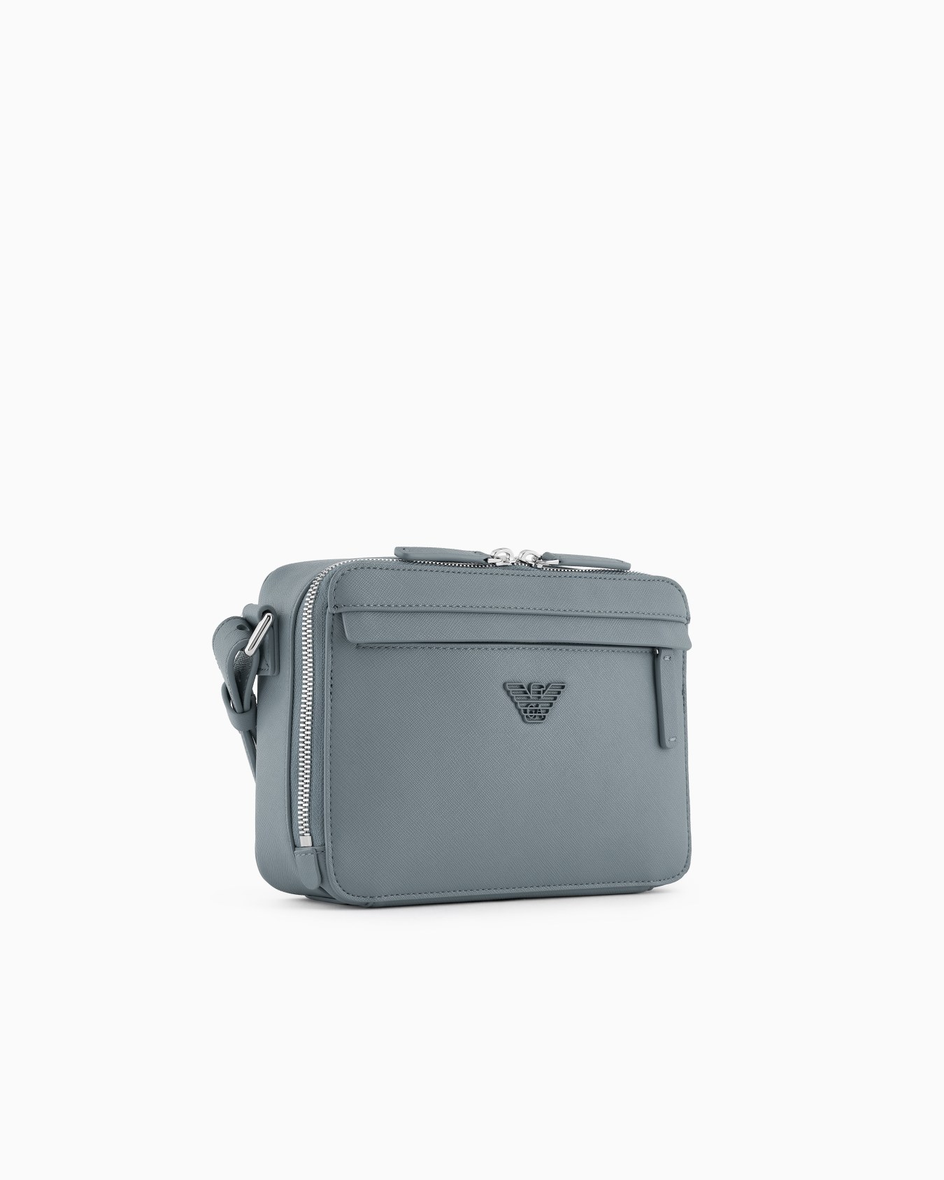 ASV regenerated Saffiano leather mini camera bag with eagle plate Slide 1