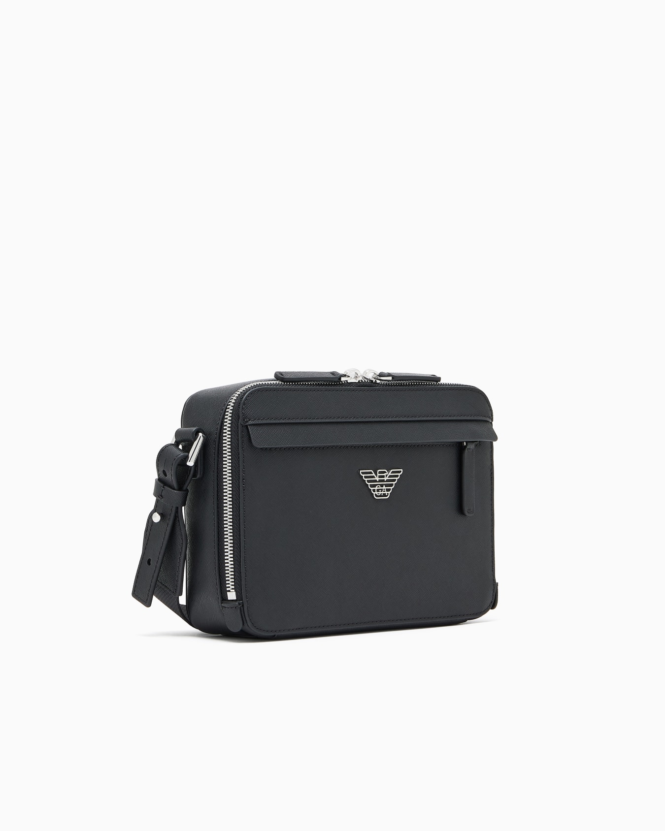Bolso bandolera con textura saffiano y cierre de cremallera Diapositiva 2