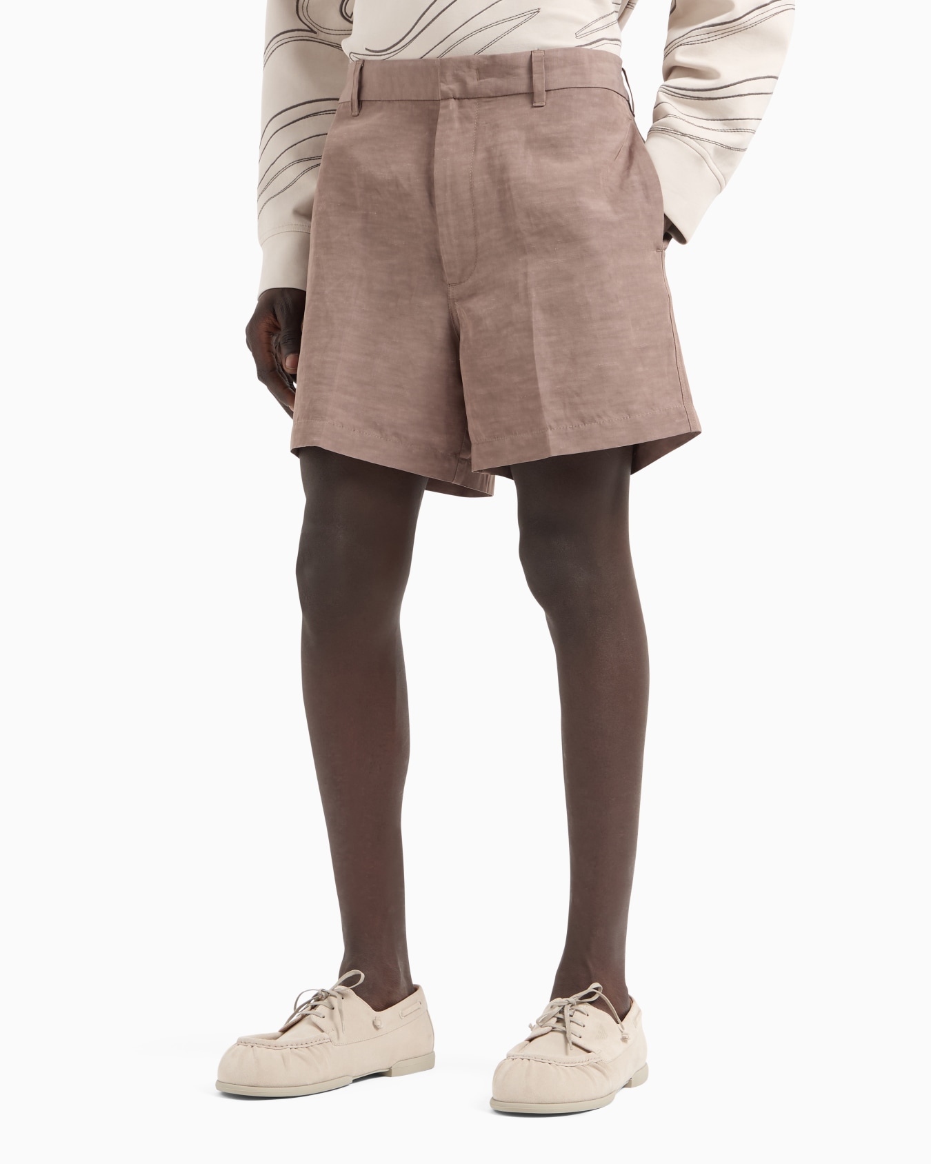 Linen-blend shorts Slide 4