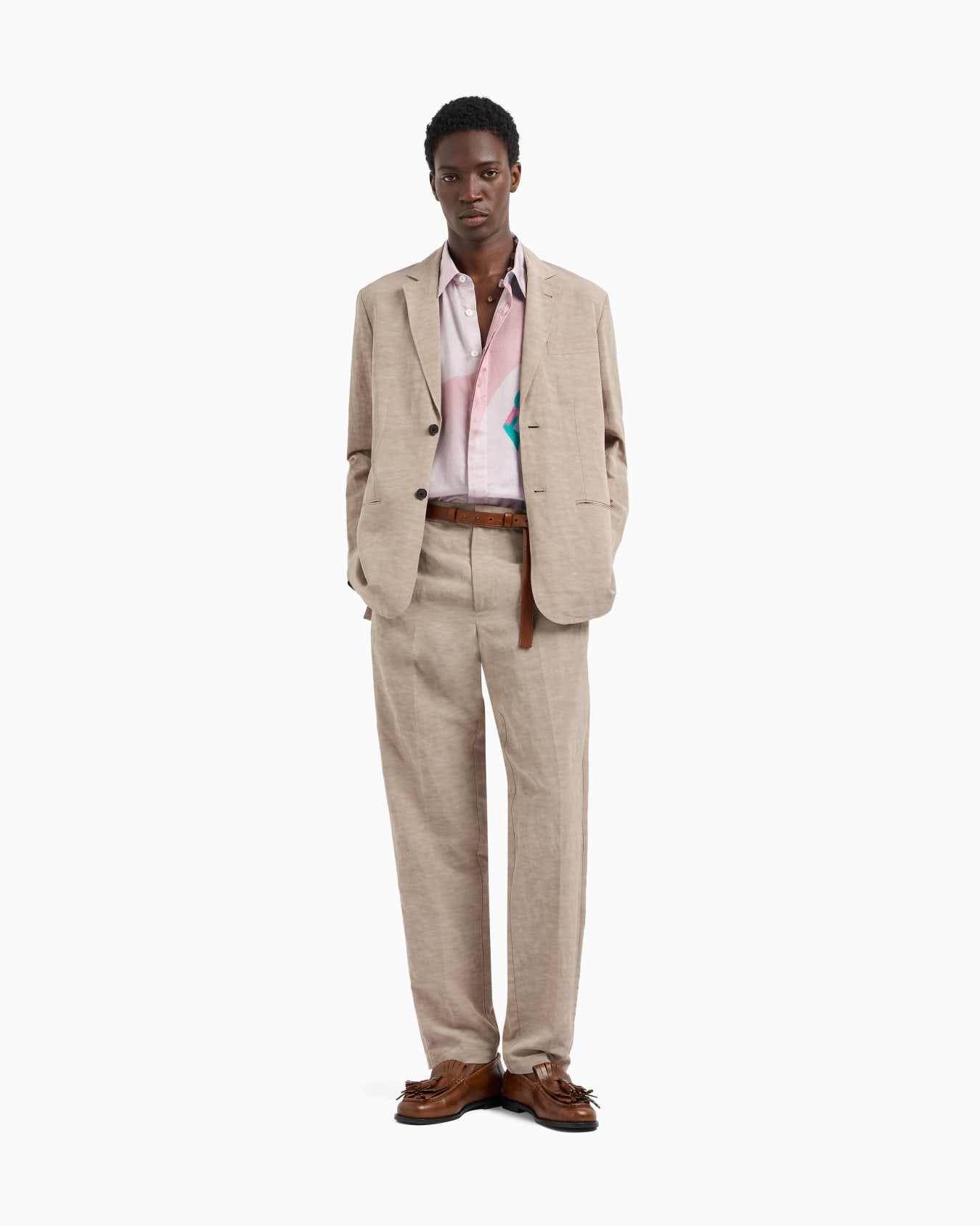 Linen-blend chinos Slide 1