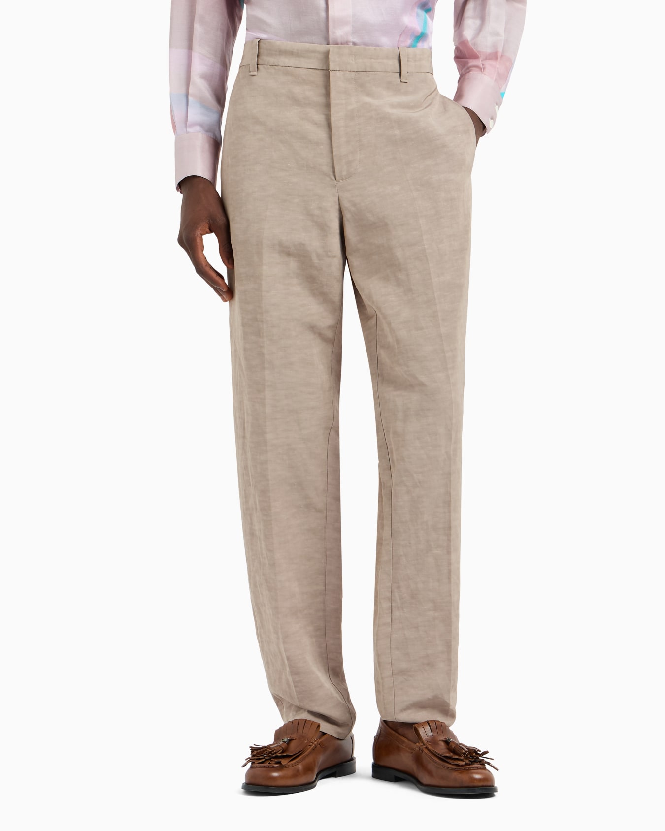 Linen-blend chinos Slide 3